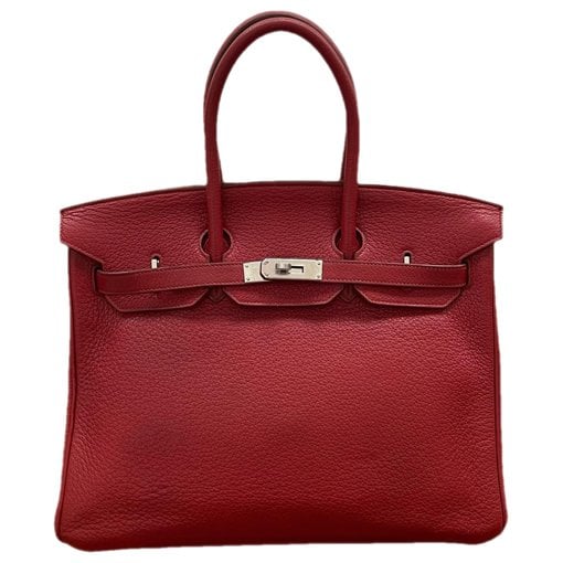 Hermes Birkin 35 Handbag Rouge Grenat Clemence Leather
