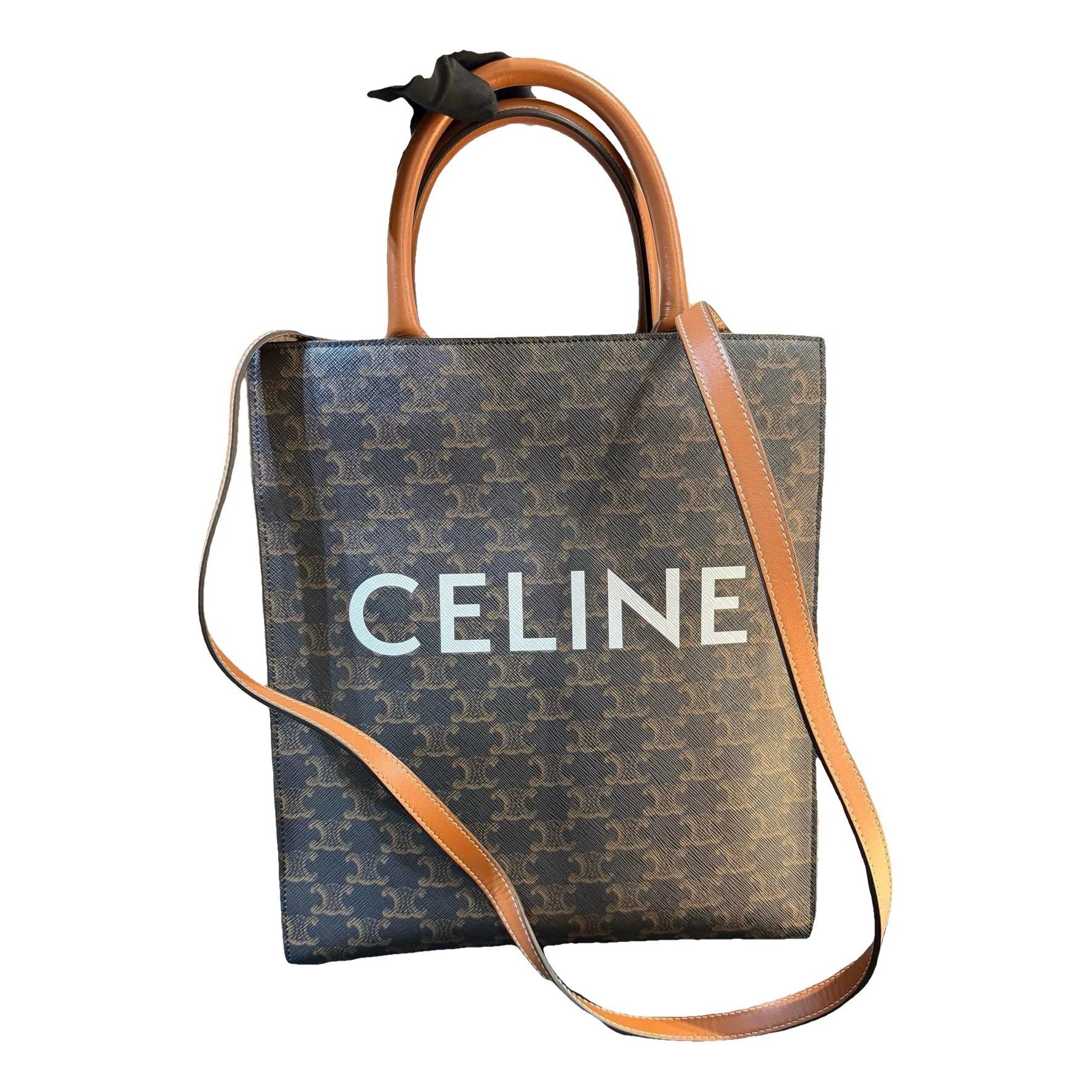 Cabas Vertical leather handbag