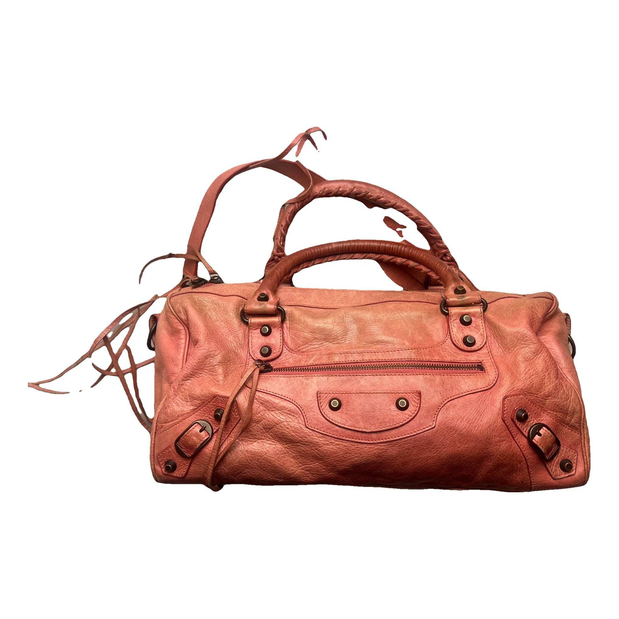 City leather handbag