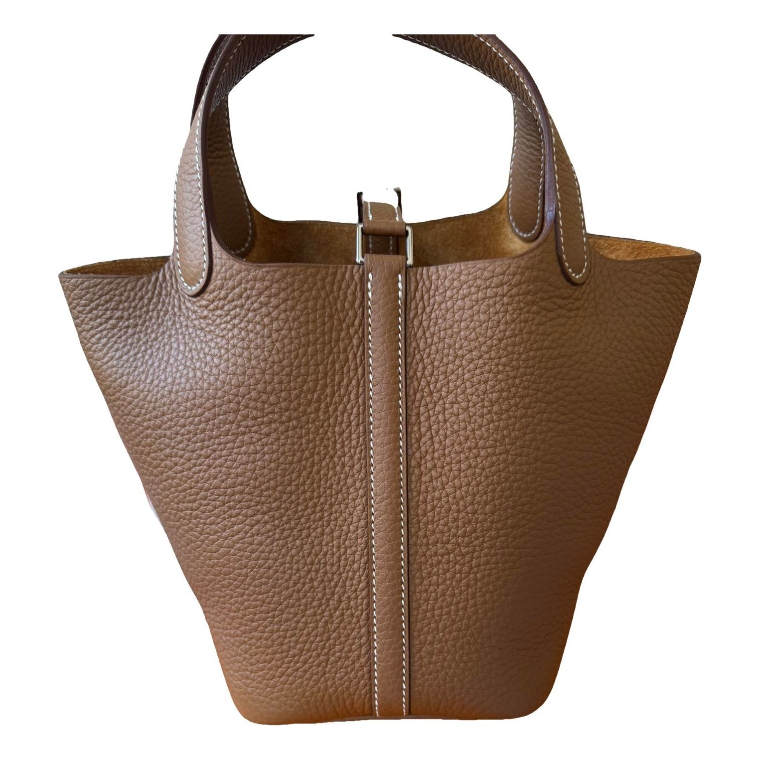 Picotin leather tote