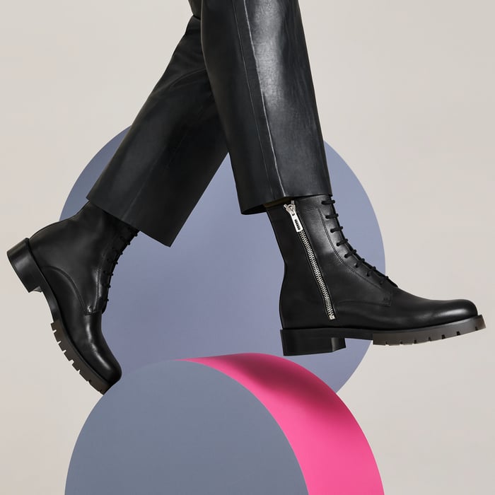 Noir Bota De Cano Baixo Hustin