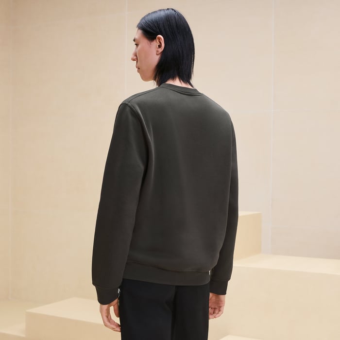 카키 “punk'H” 크루넥 스웨터