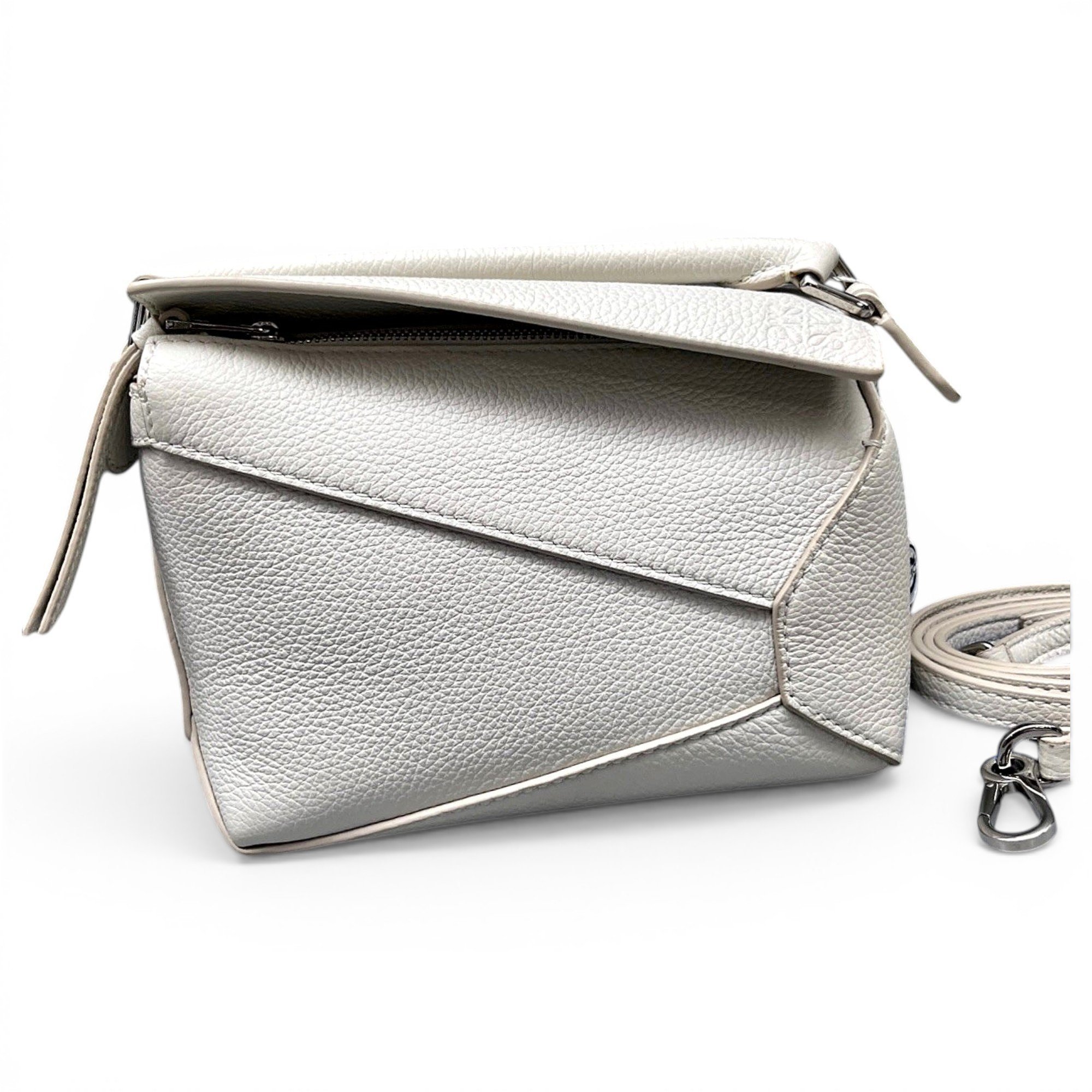 Puzzle leather handbag