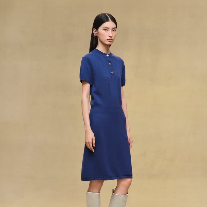 Bleu Outremer Cashmere Dress