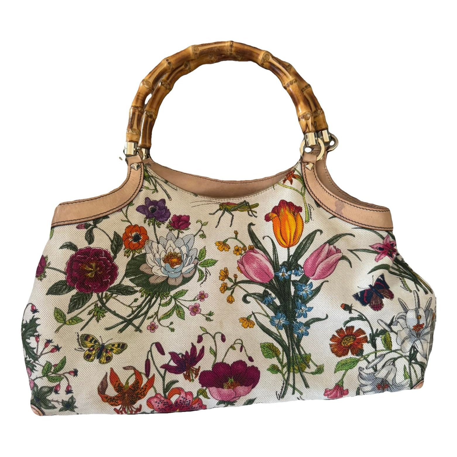 Vintage Bamboo Hobo handbag