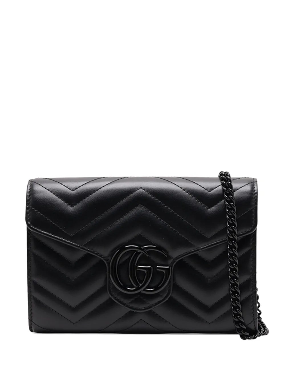 2000-2015 GG Marmont Matelasse Calfskin Monochrome Wallet On Chain crossbody bag