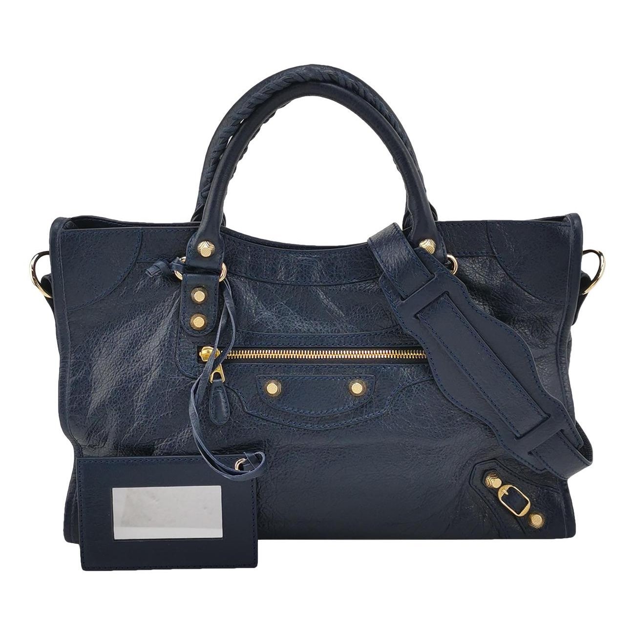 City leather handbag