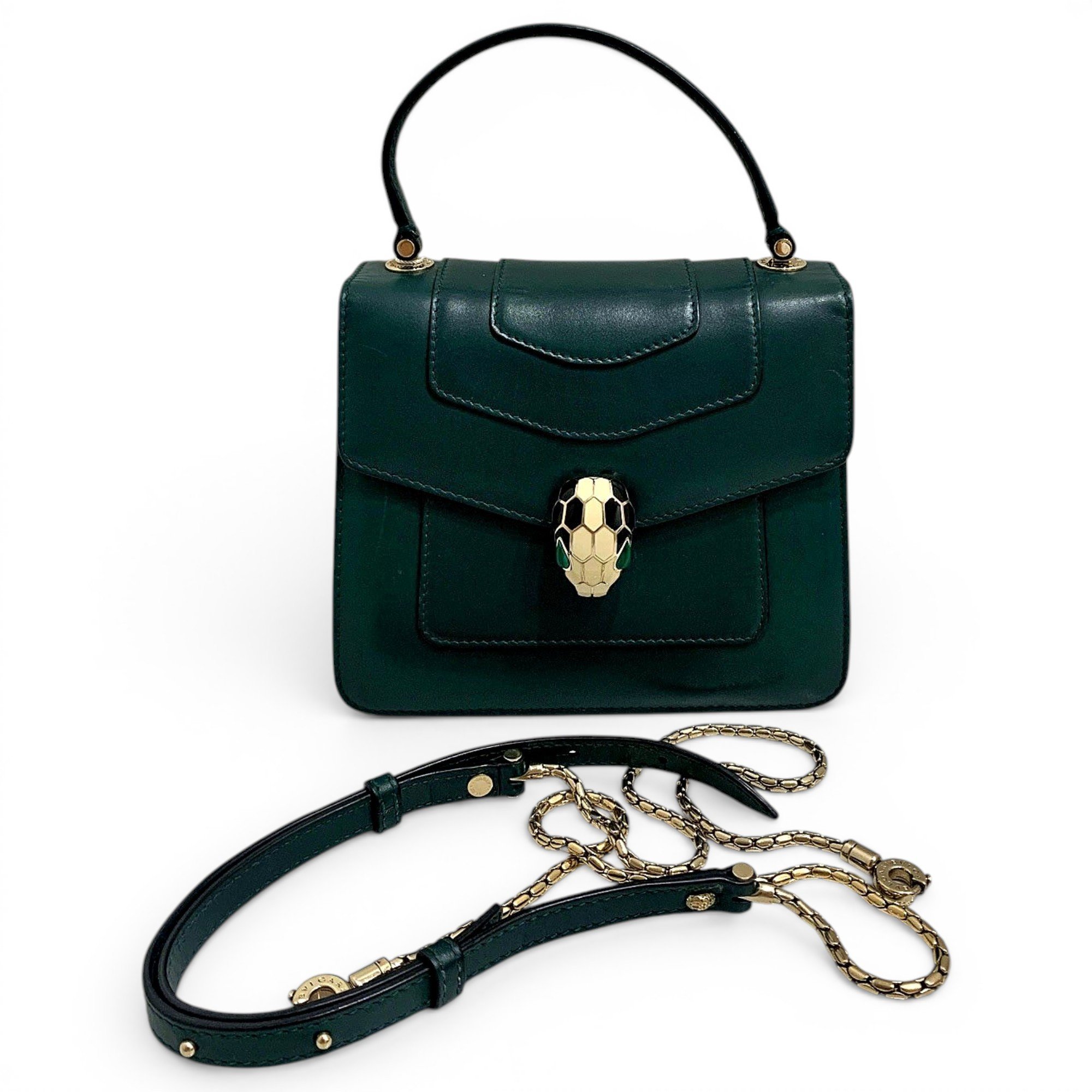 Serpenti leather bag