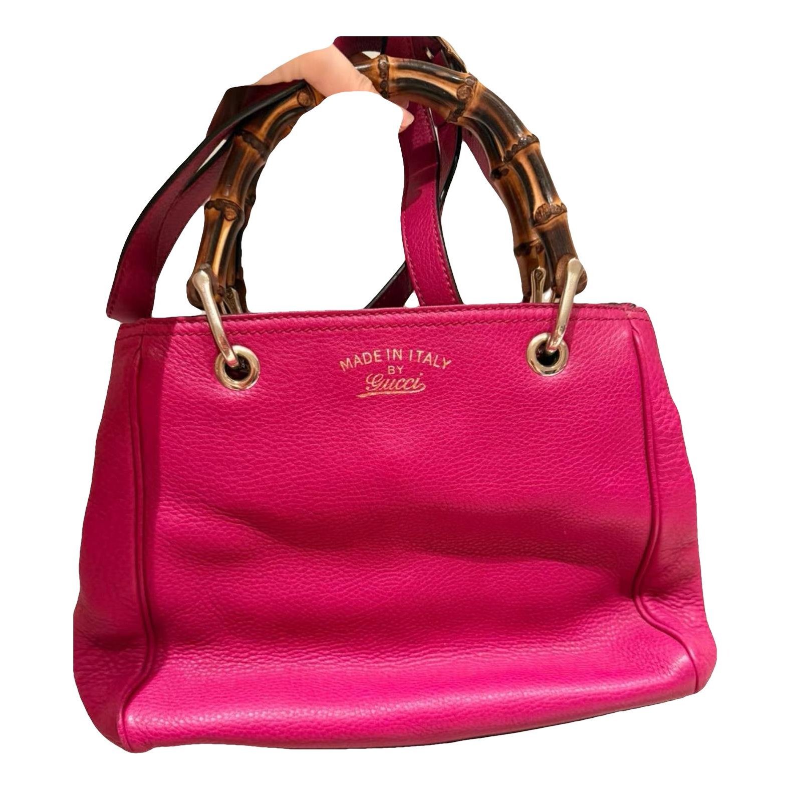 Bamboo Shopper leather tote