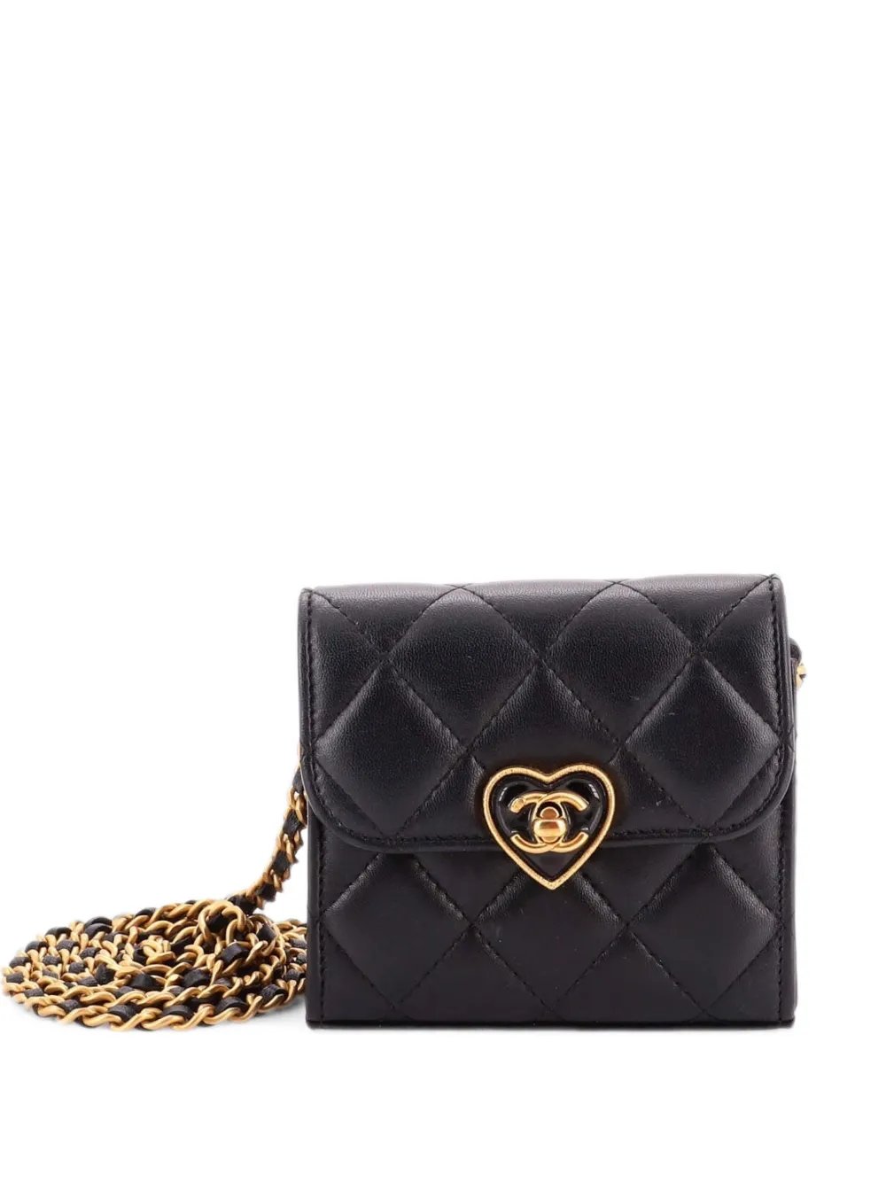 Coco Love CC Heart Clutch with Chain Quilted Lambskin Mini crossbody bag