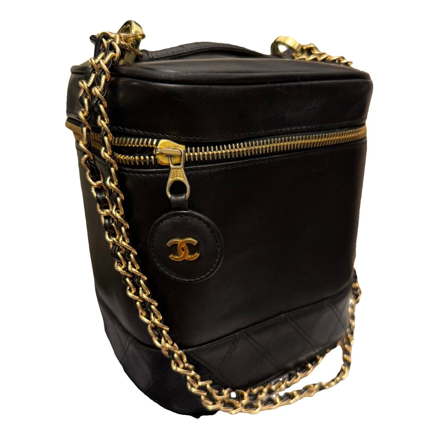 Vanity leather handbag