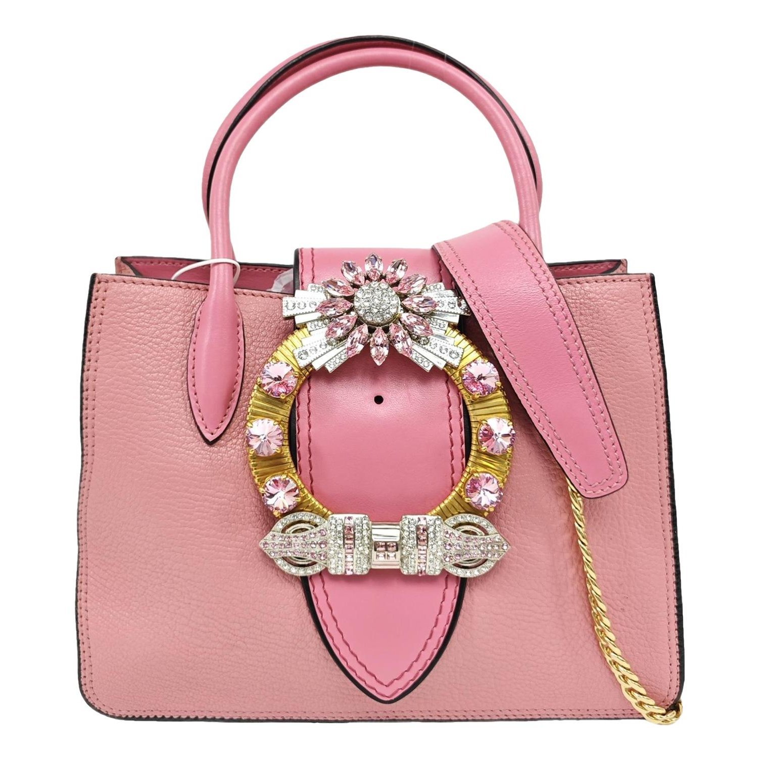 Miu Lady leather handbag