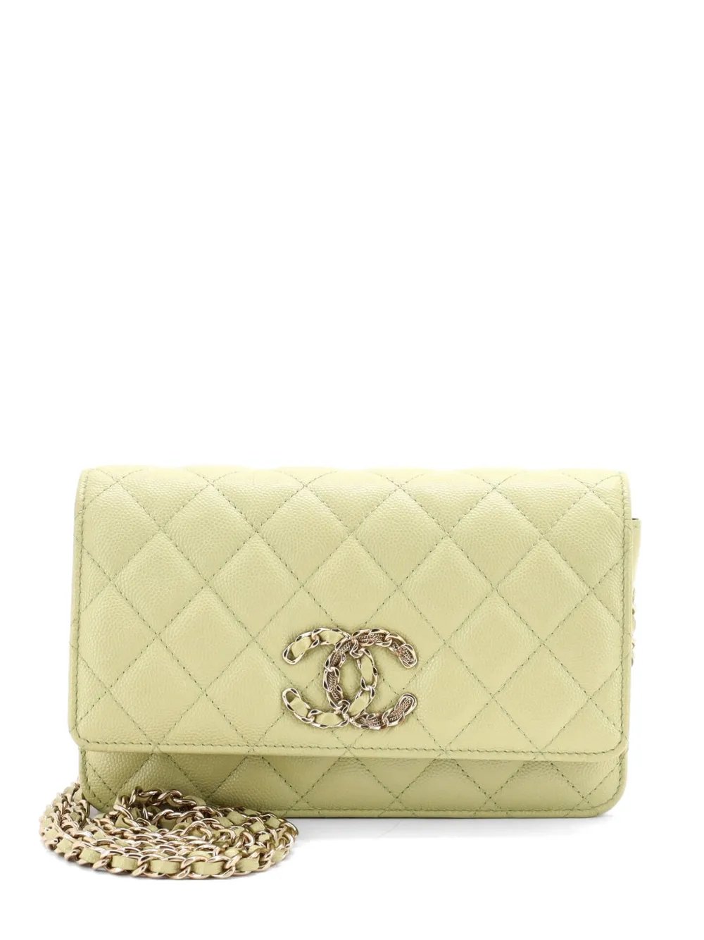French New Wave Wallet on Chain Quilted Caviar crossbody bag