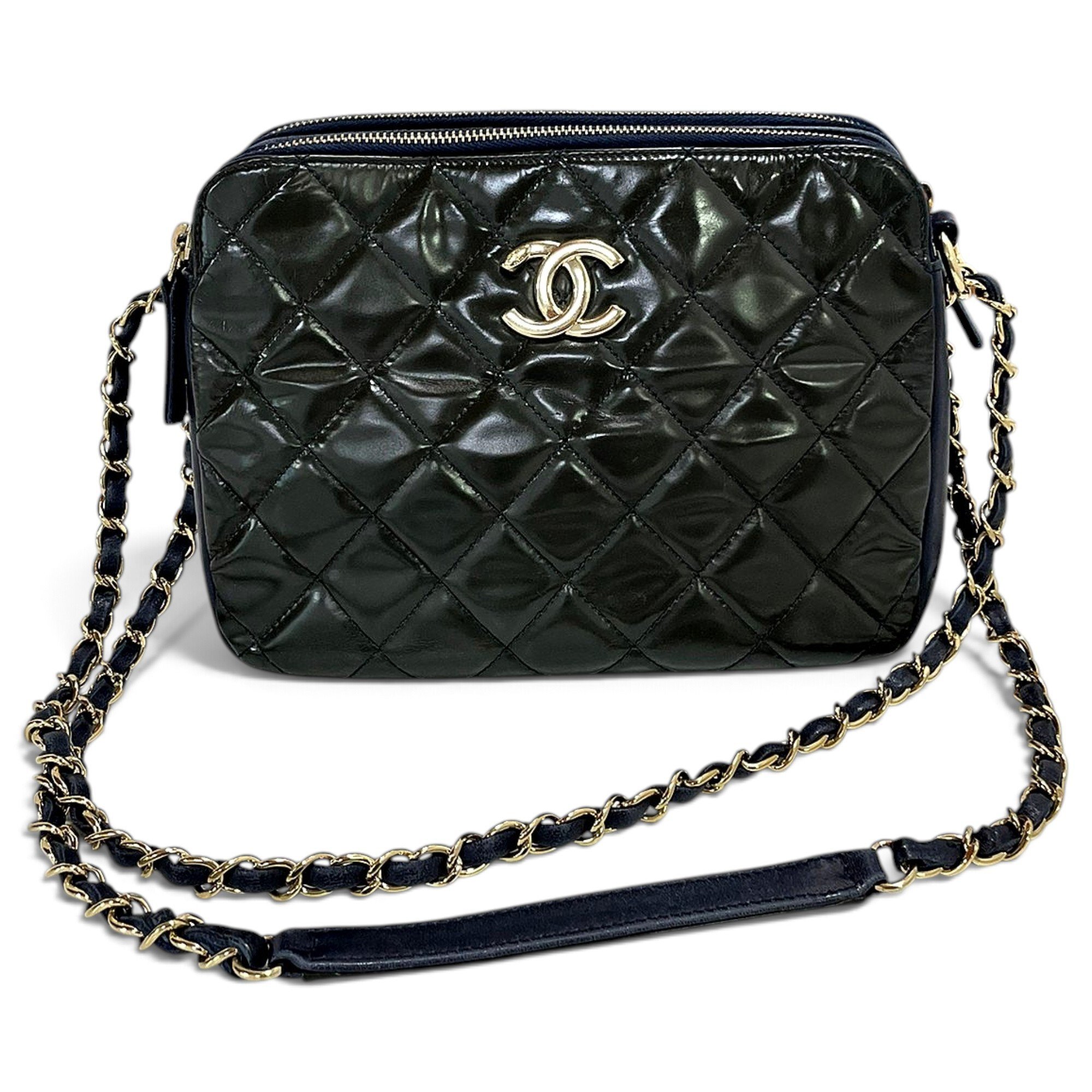Patent leather crossbody bag