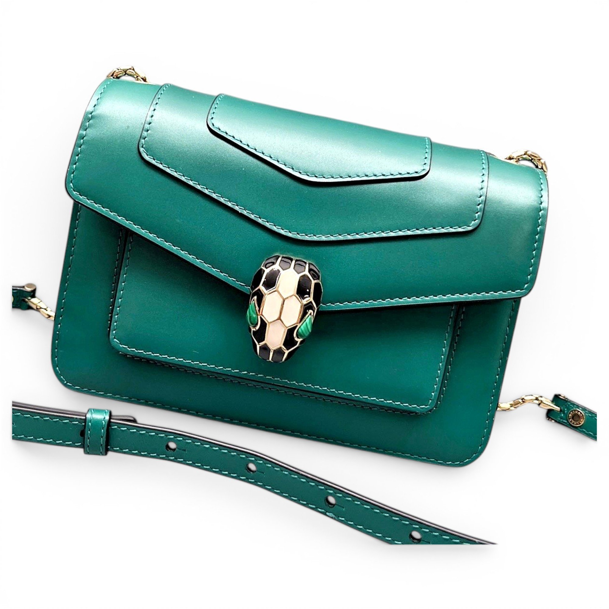 Serpenti leather handbag