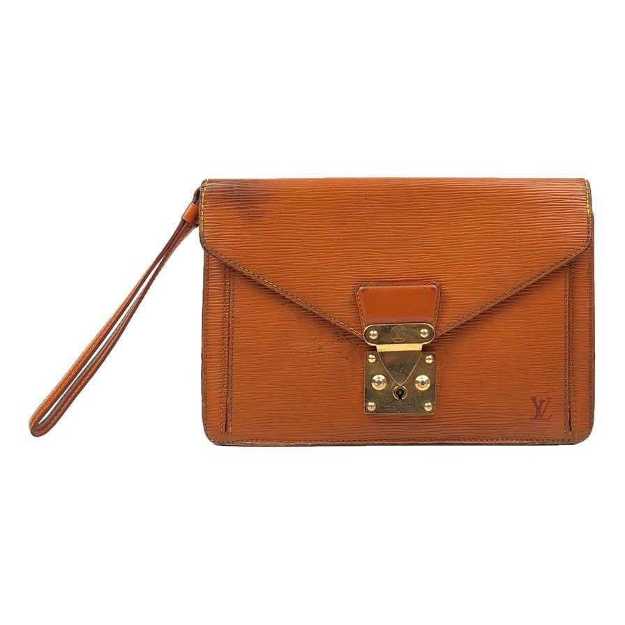 Sellier leather clutch bag