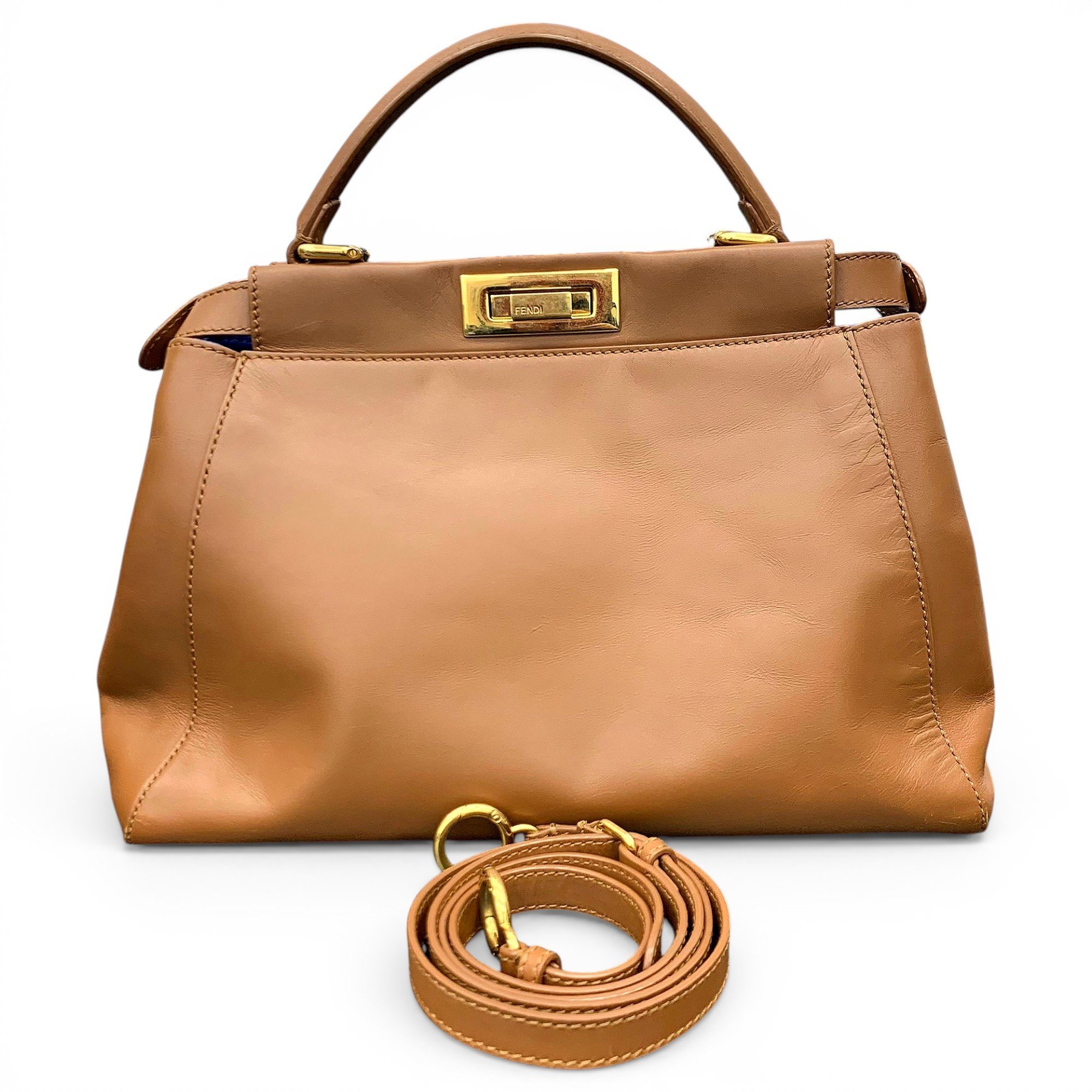 Peekaboo leather handbag