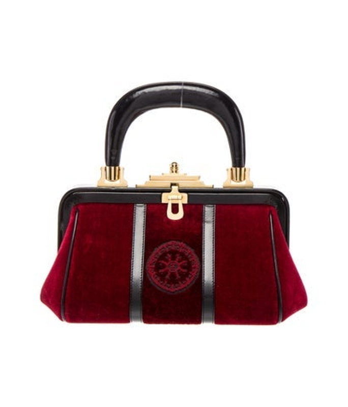 Roberta di Camerino Di Camerino Velvet Top Handle Bag