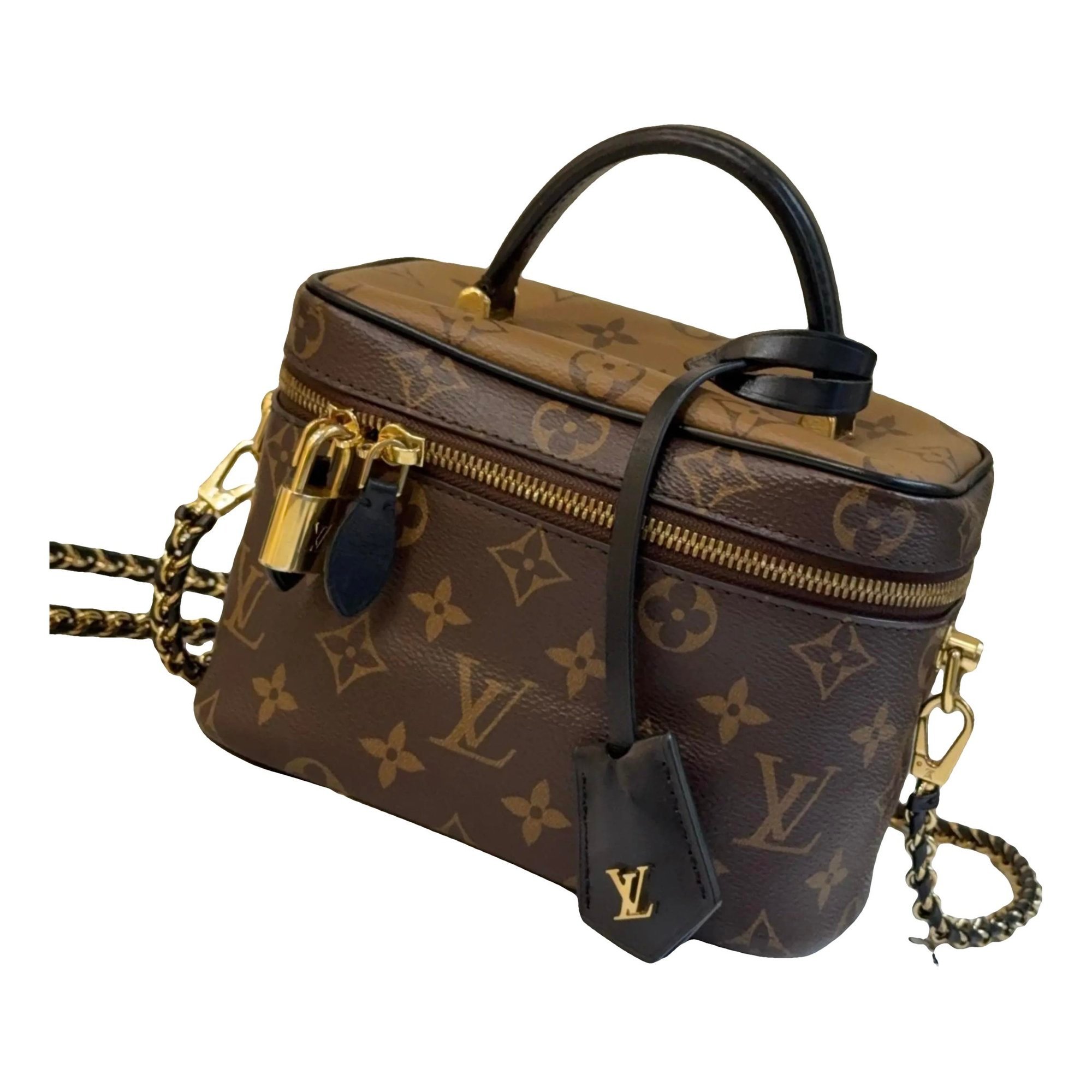 Vanity leather handbag