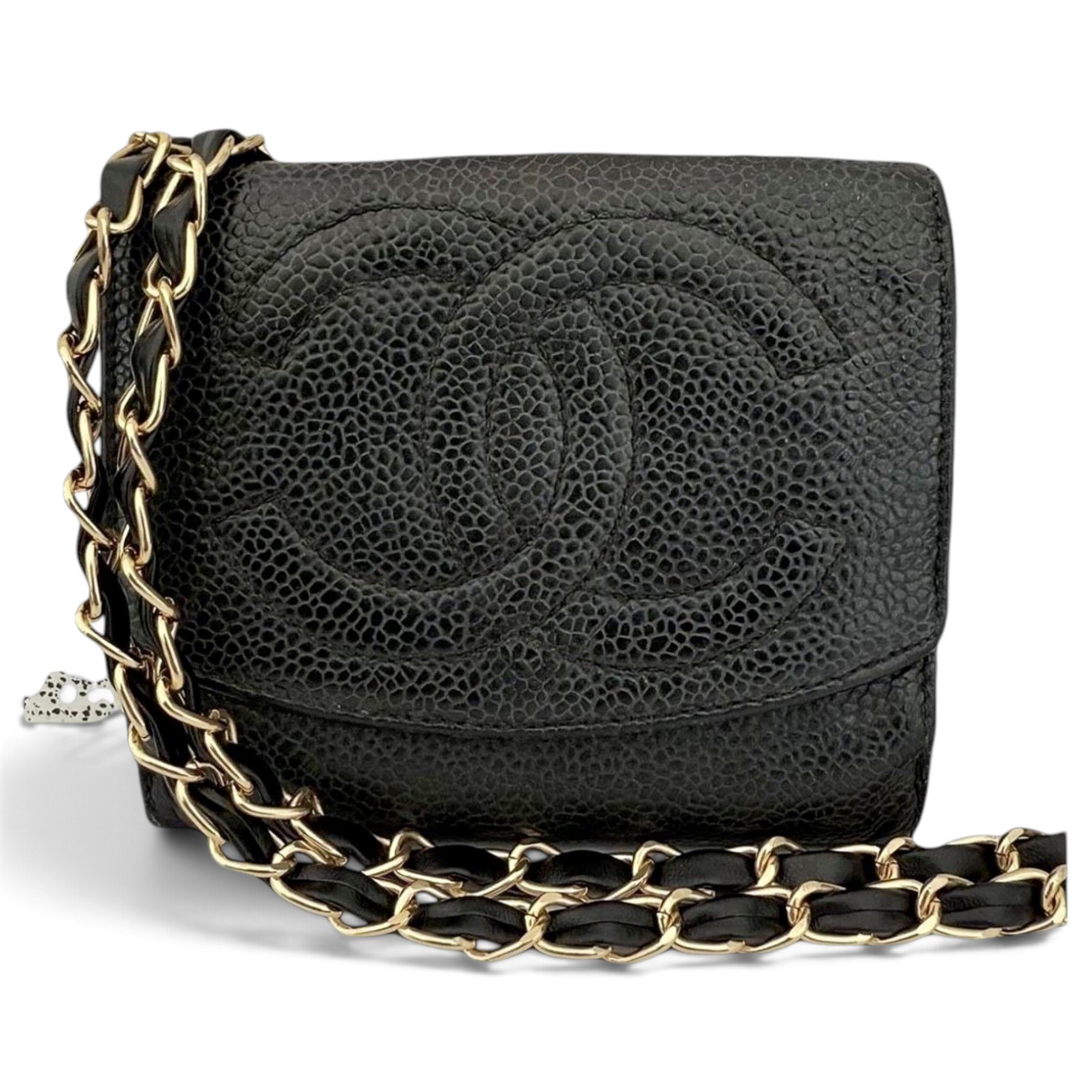Wallet On Chain Double C leather crossbody bag