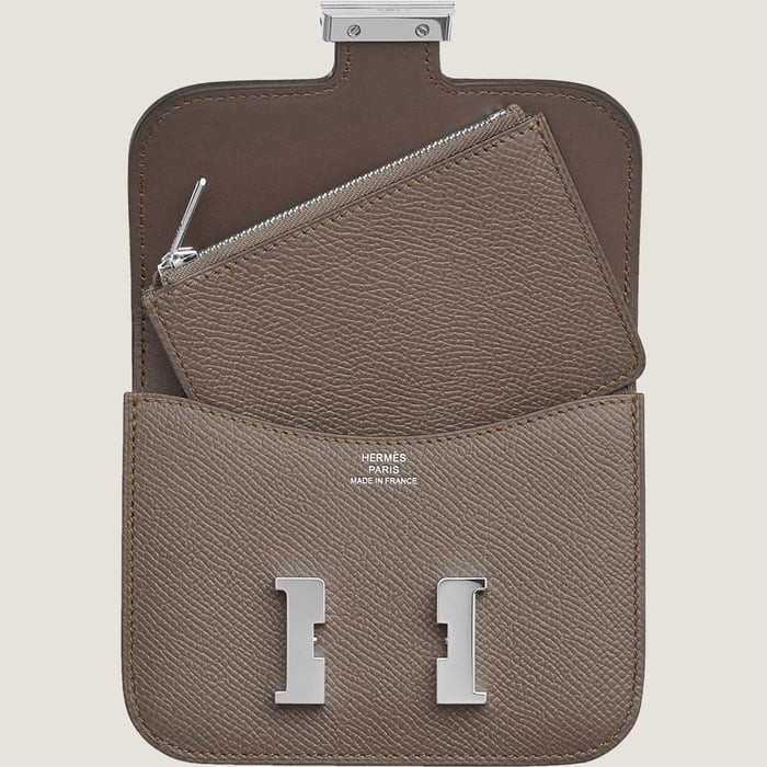 Gris Étain Constance Slim Wallet
