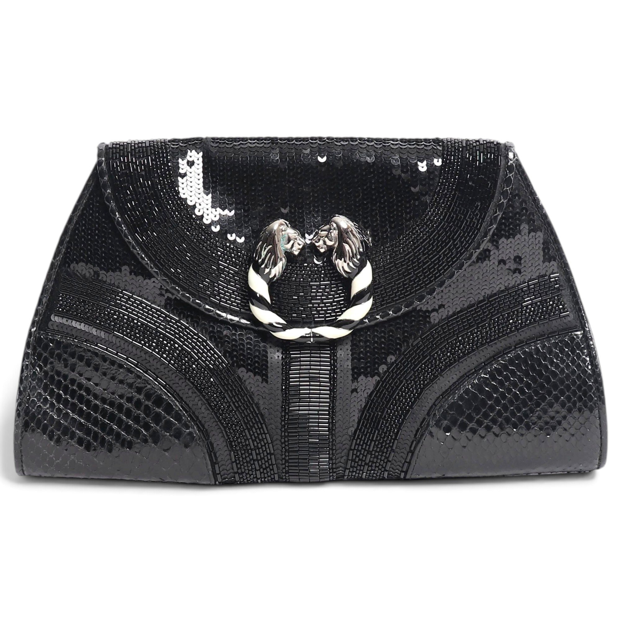 Leather clutch bag