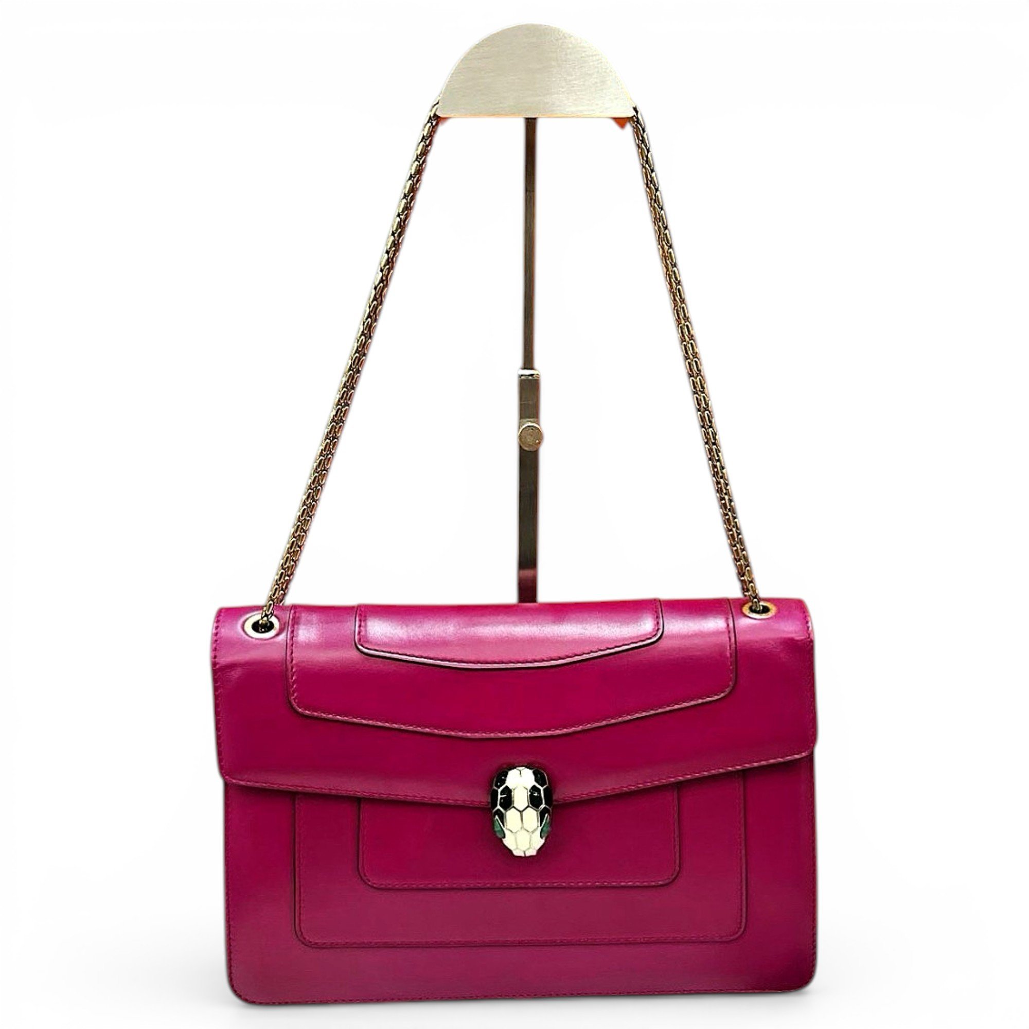 Serpenti leather handbag