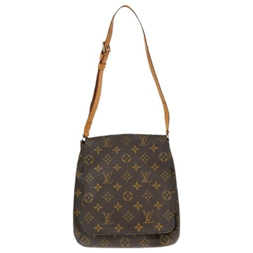 Musette cloth handbag