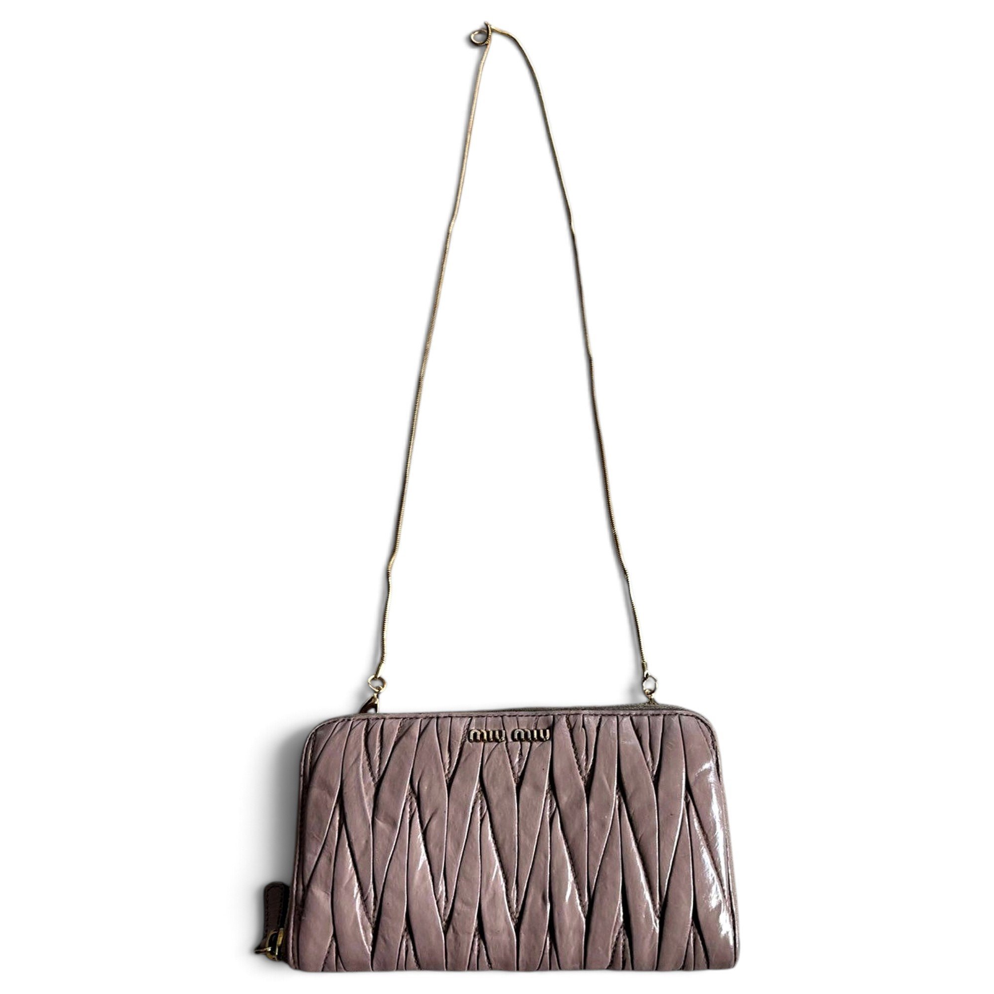 Leather clutch bag