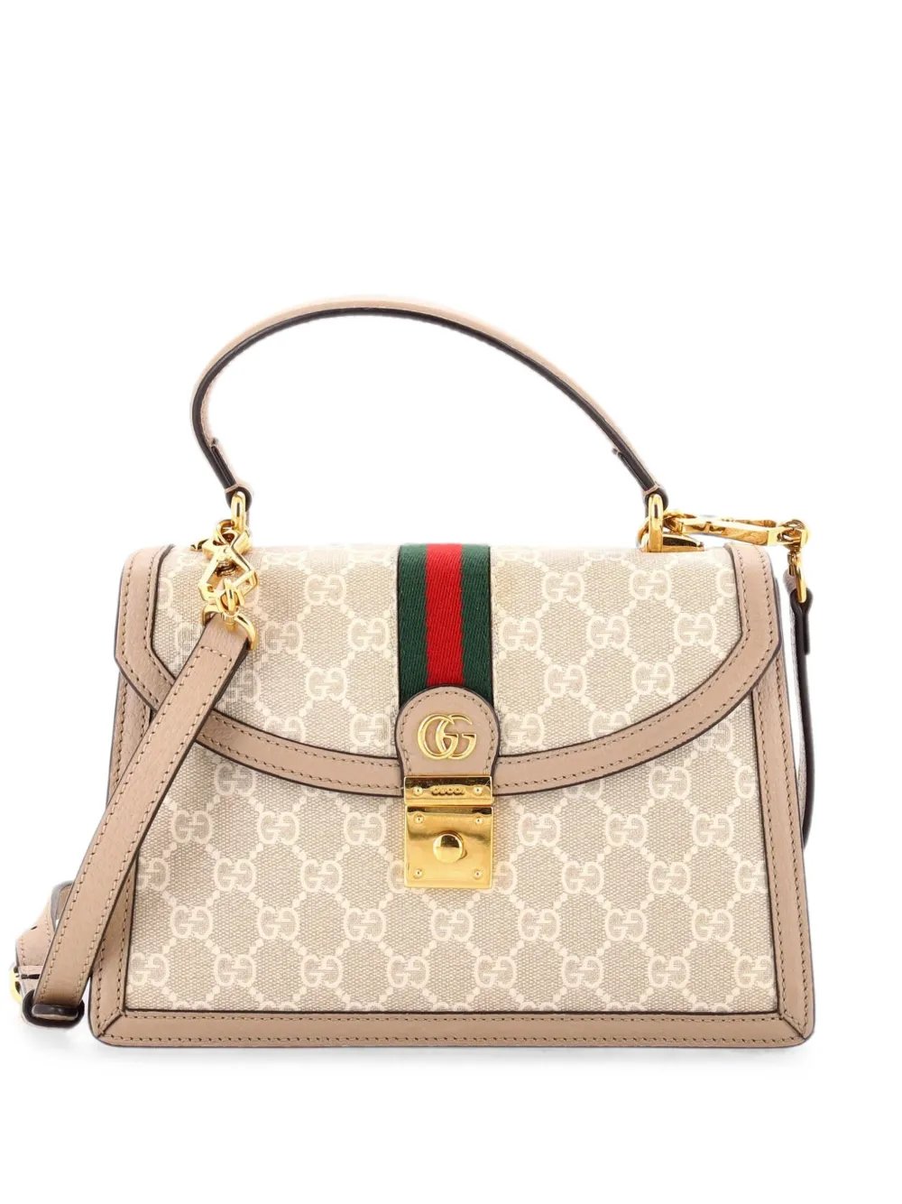 Ophidia Flap Top Handle Bag GG Coated Canvas Small satchel