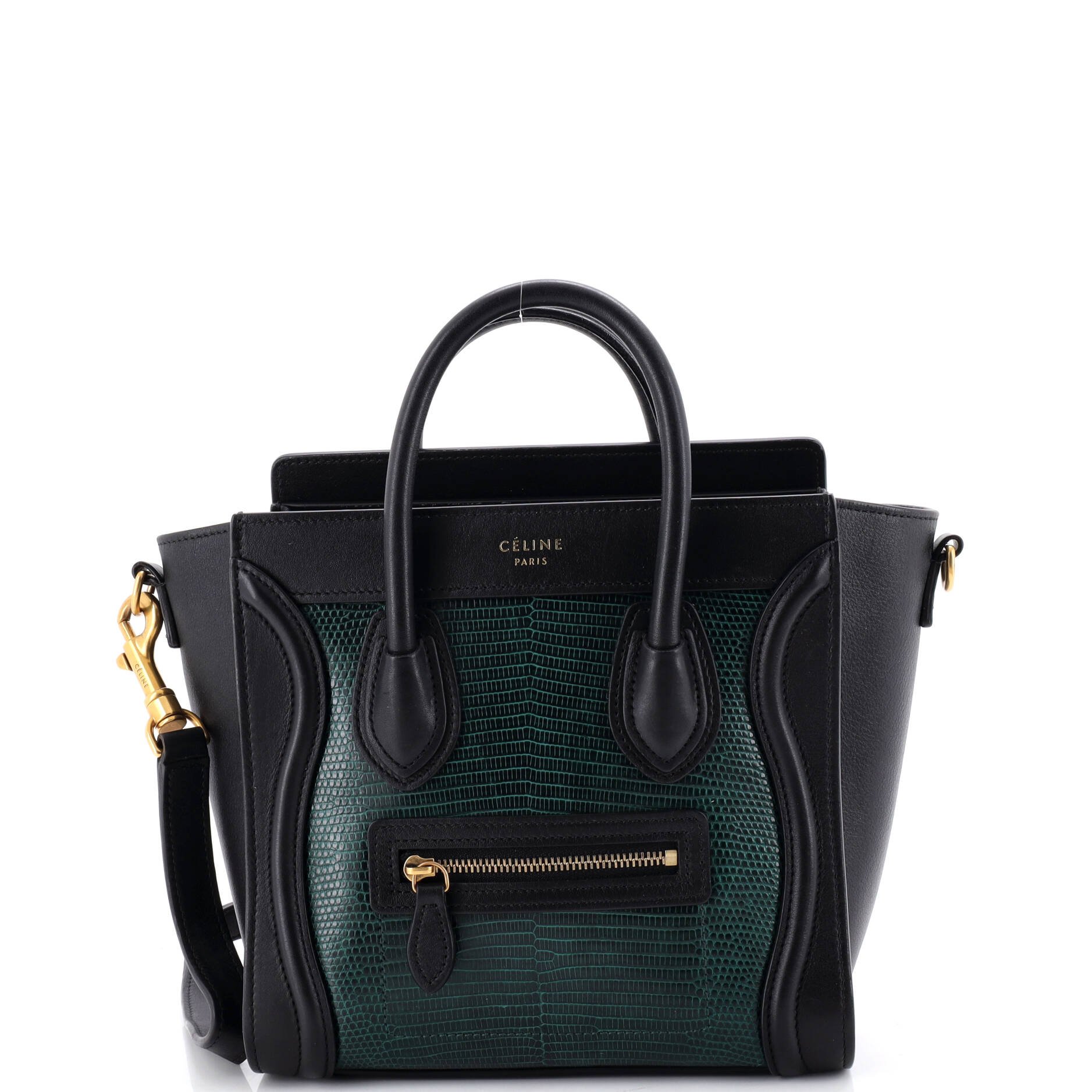 Luggage Bag Lizard and Leather Nano