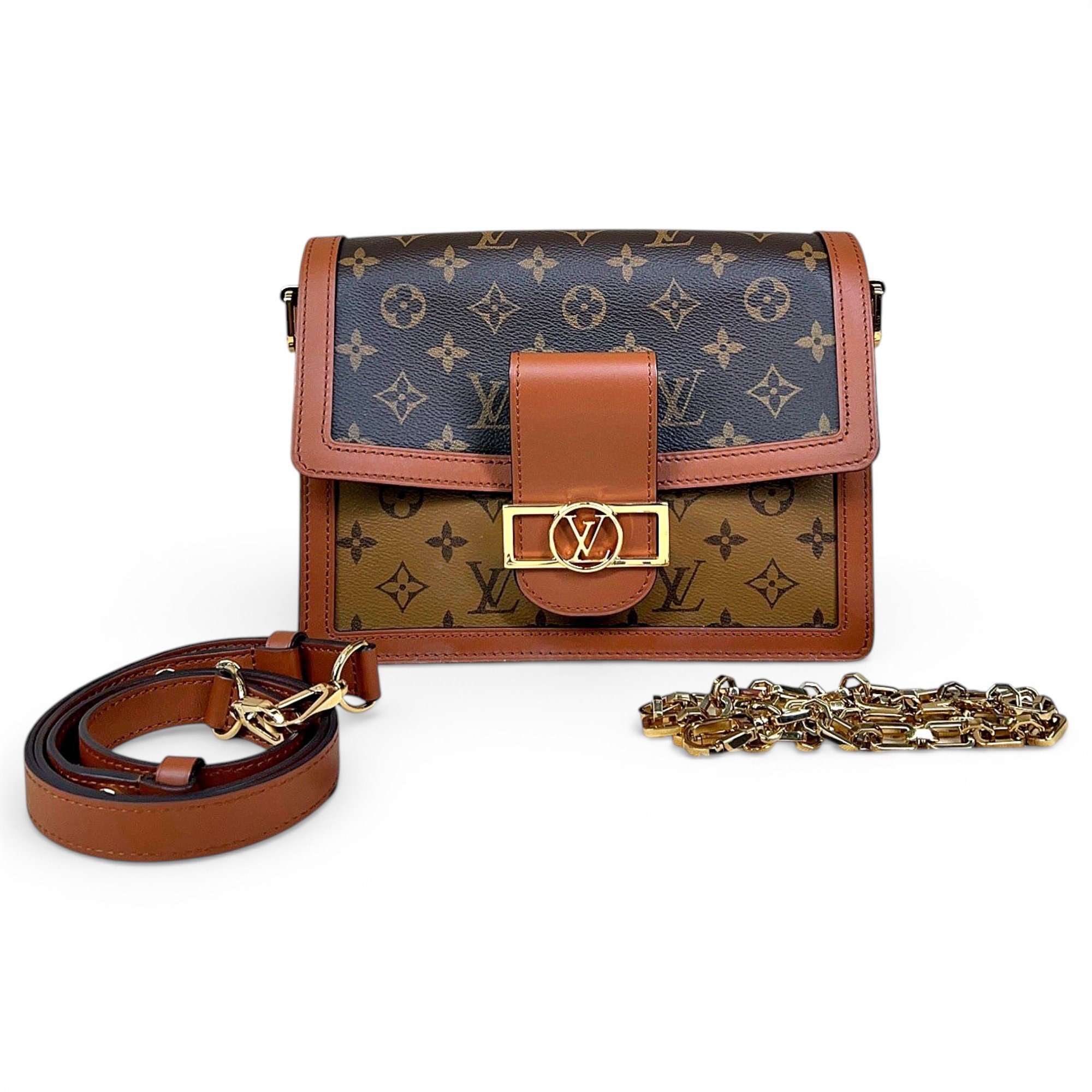 Dauphine leather handbag