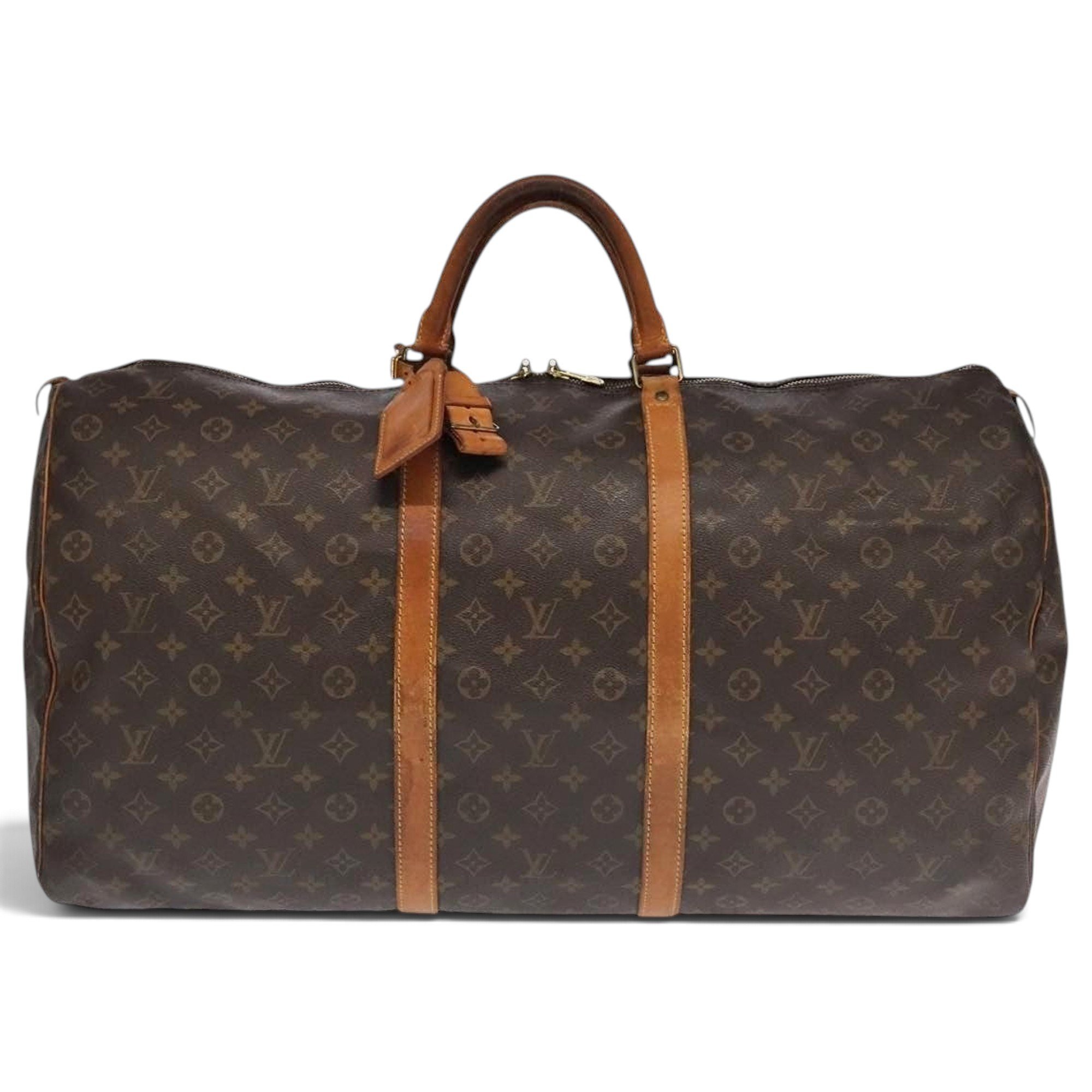 Keepall leather travel bag