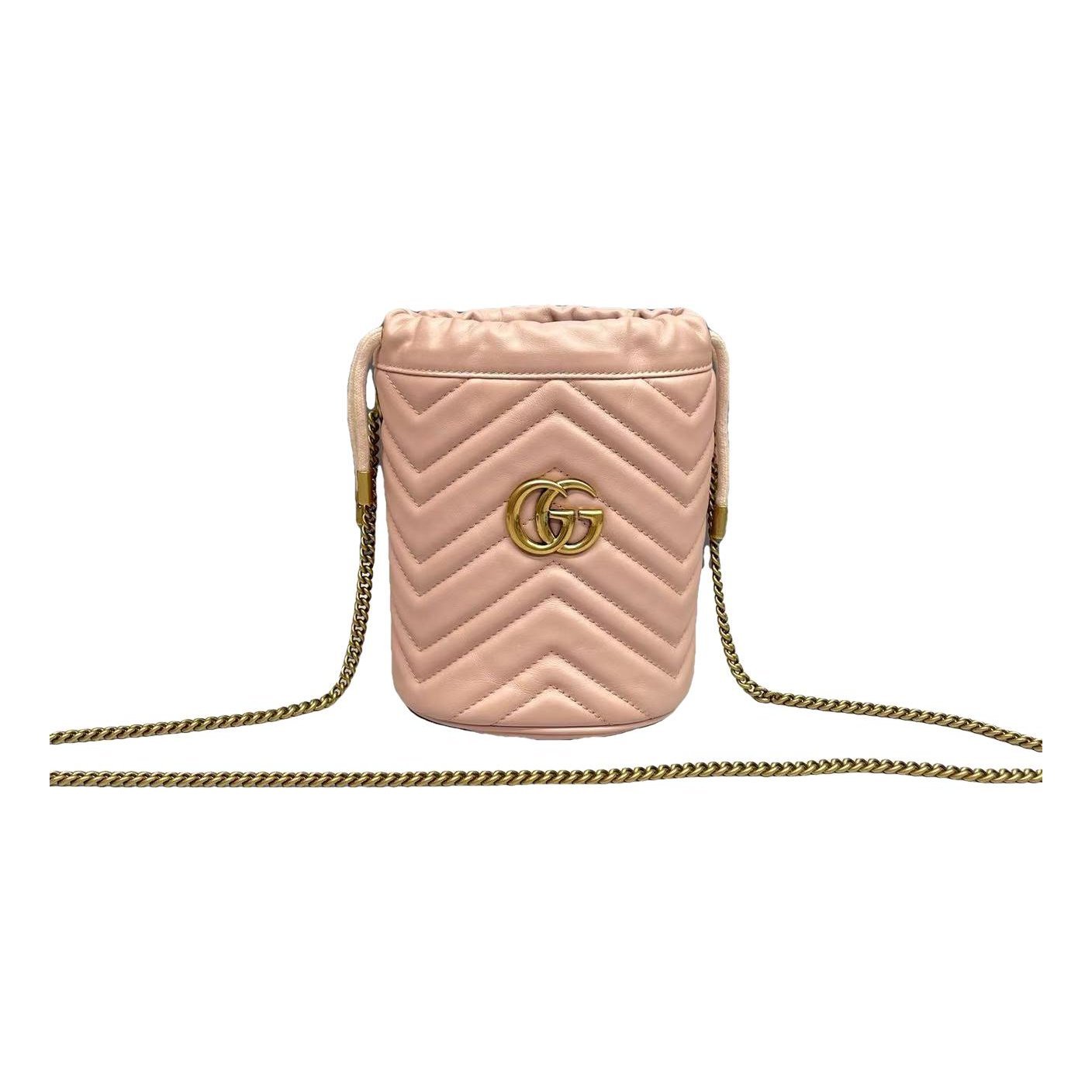 GG Marmont Chain Bucket leather crossbody bag