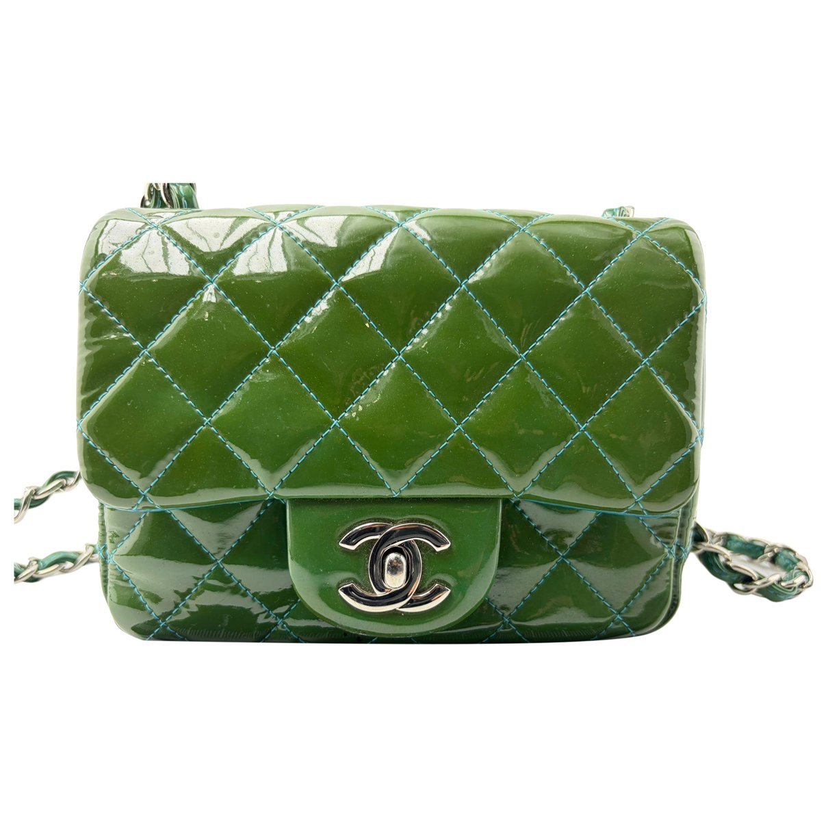 Patent leather handbag