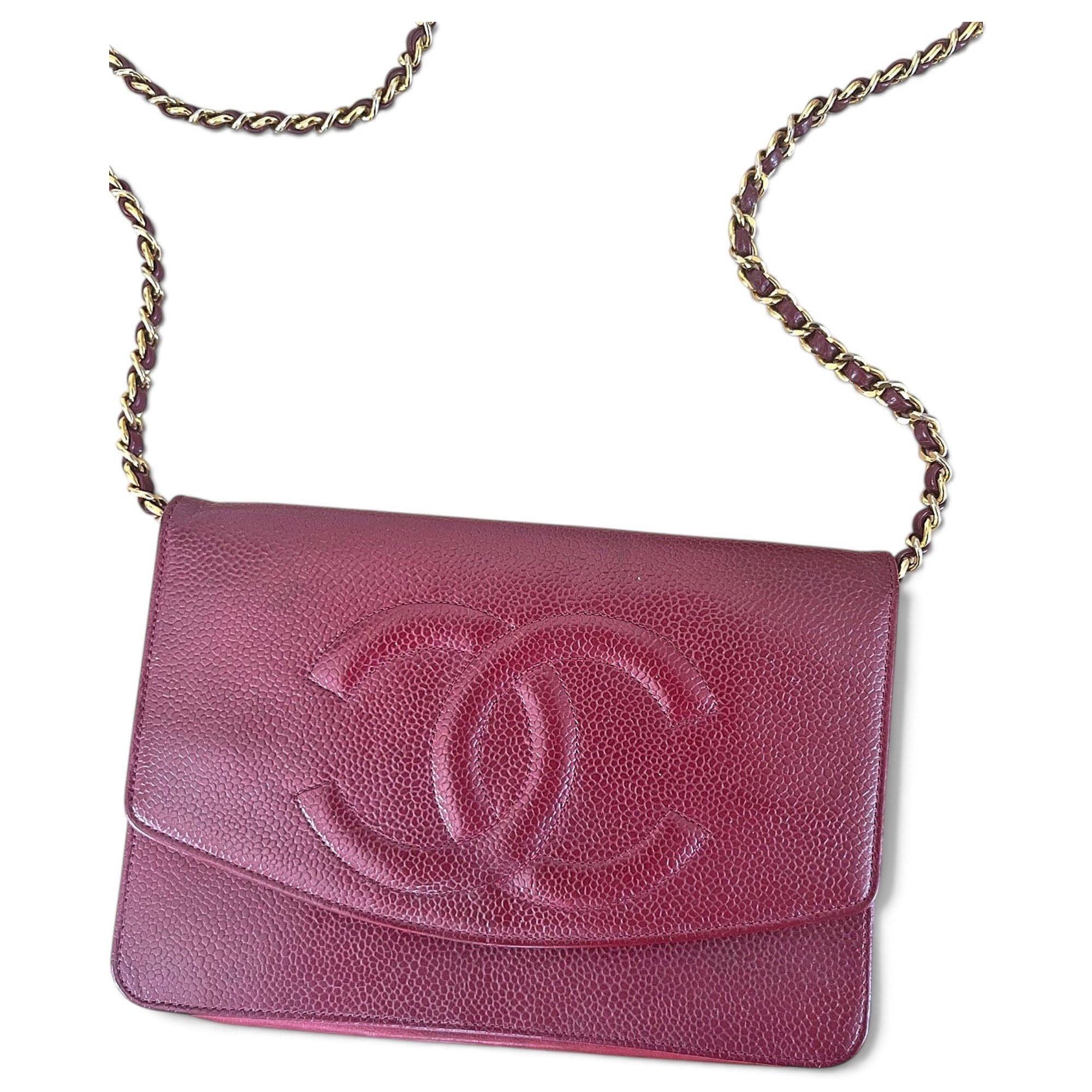 Wallet On Chain Double C leather handbag