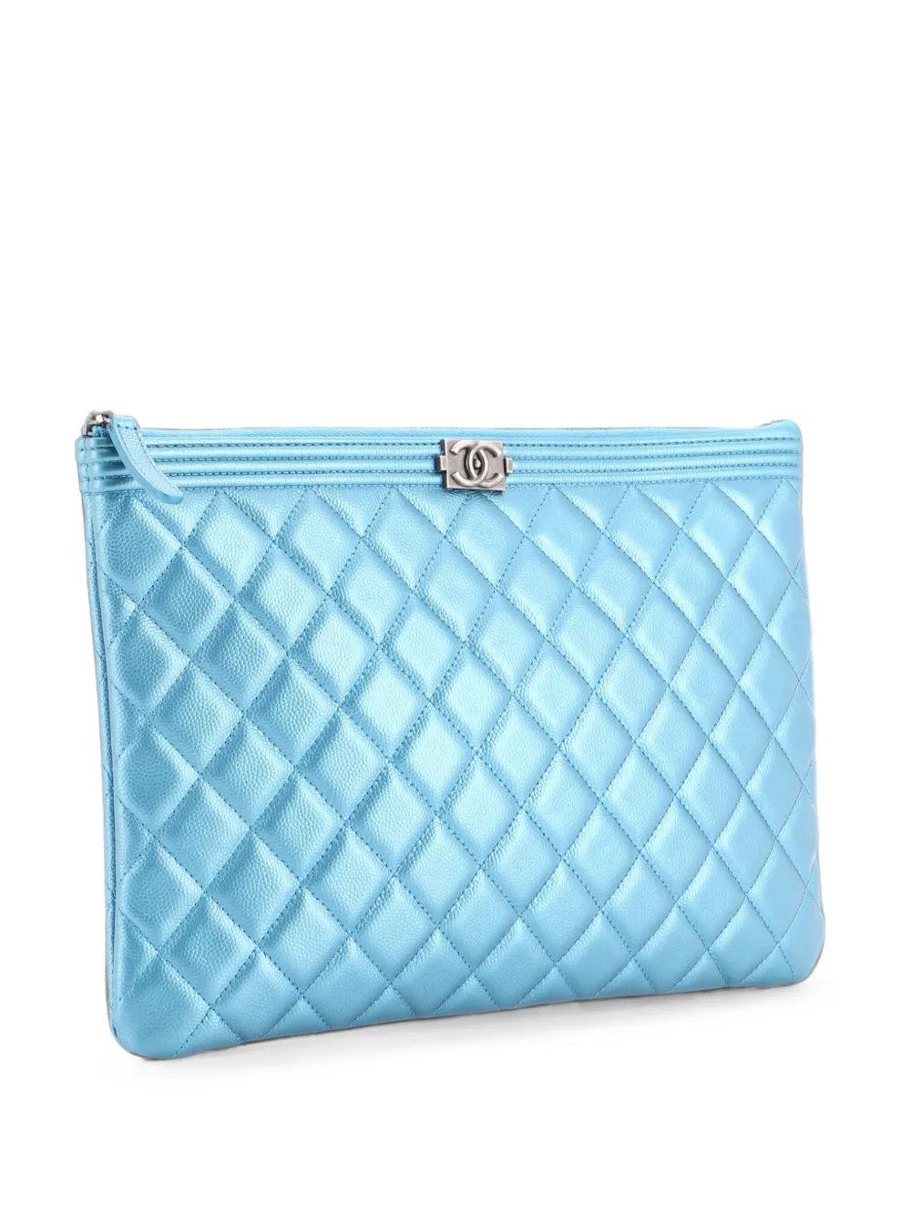 Boy O Case Quilted Caviar Medium clutch bag