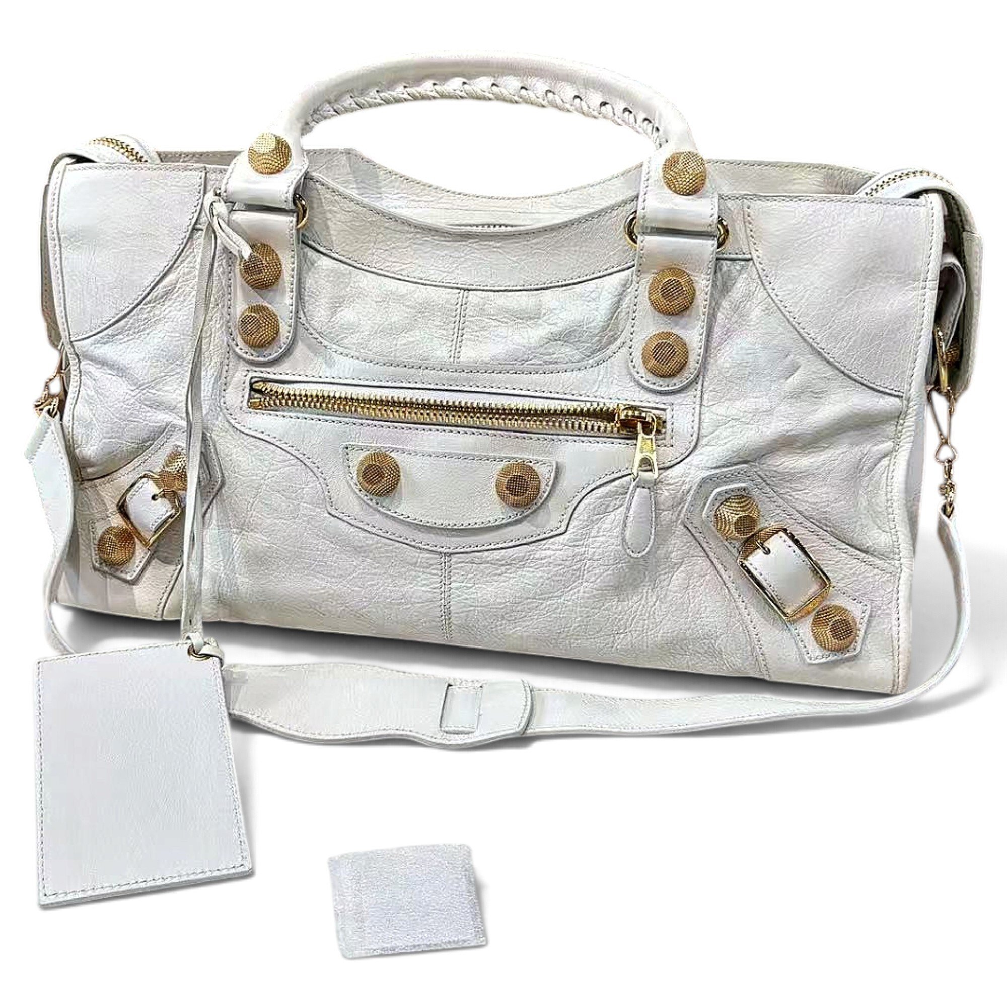 City leather handbag