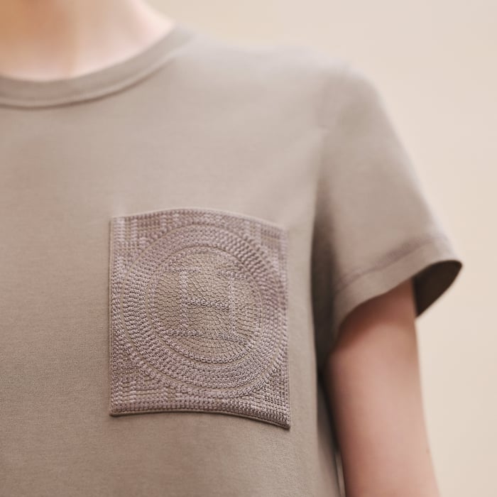 Embroidered Pocket Dress