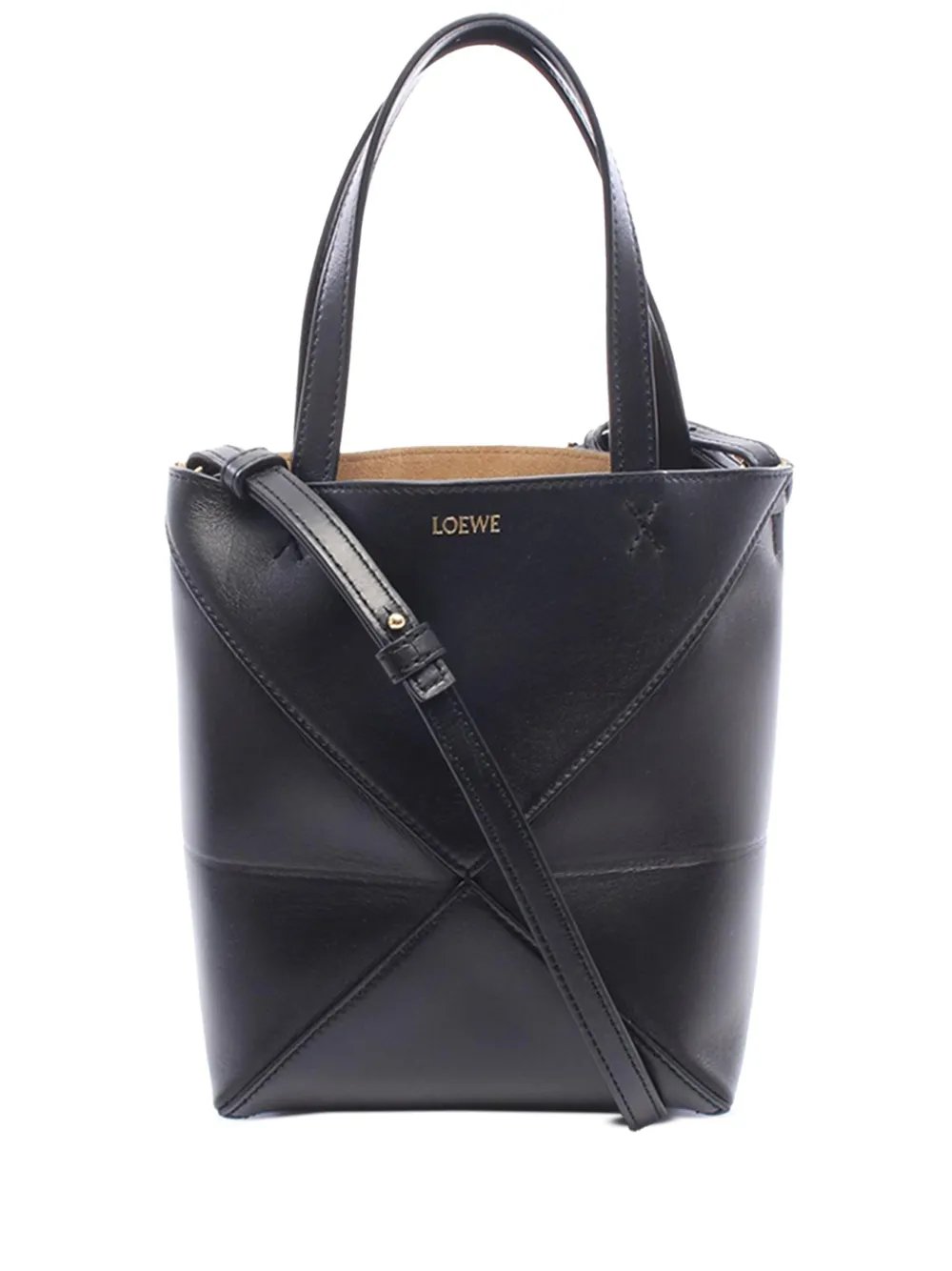 2015-2026 Mini Calfskin Puzzle Fold Tote satchel