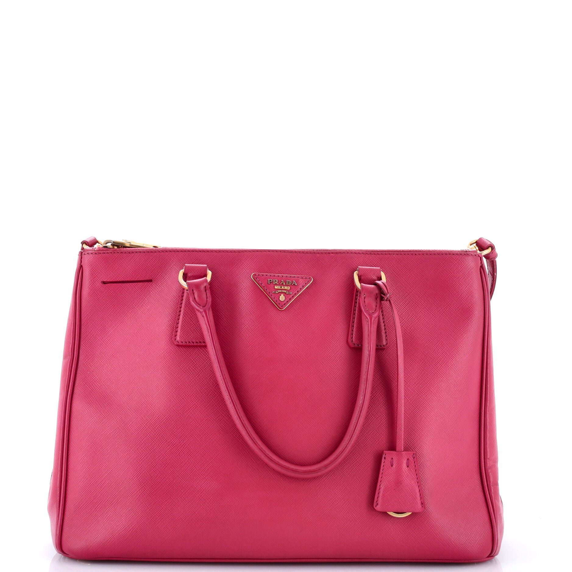Double Zip Lux Tote Saffiano Leather Medium