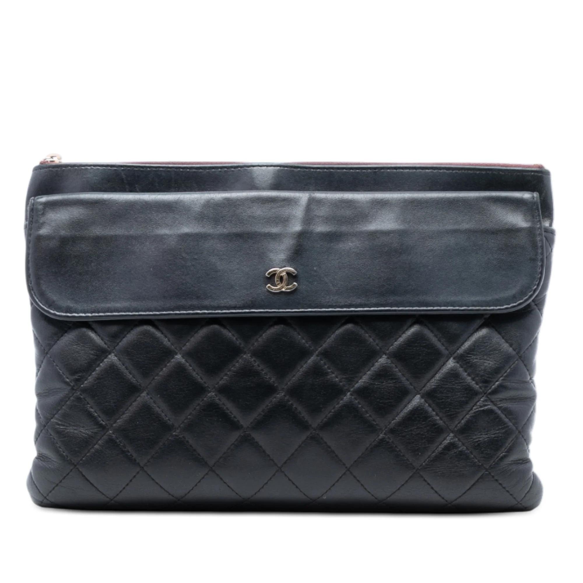 Wallet On Chain Boy Half Flap leather handbag