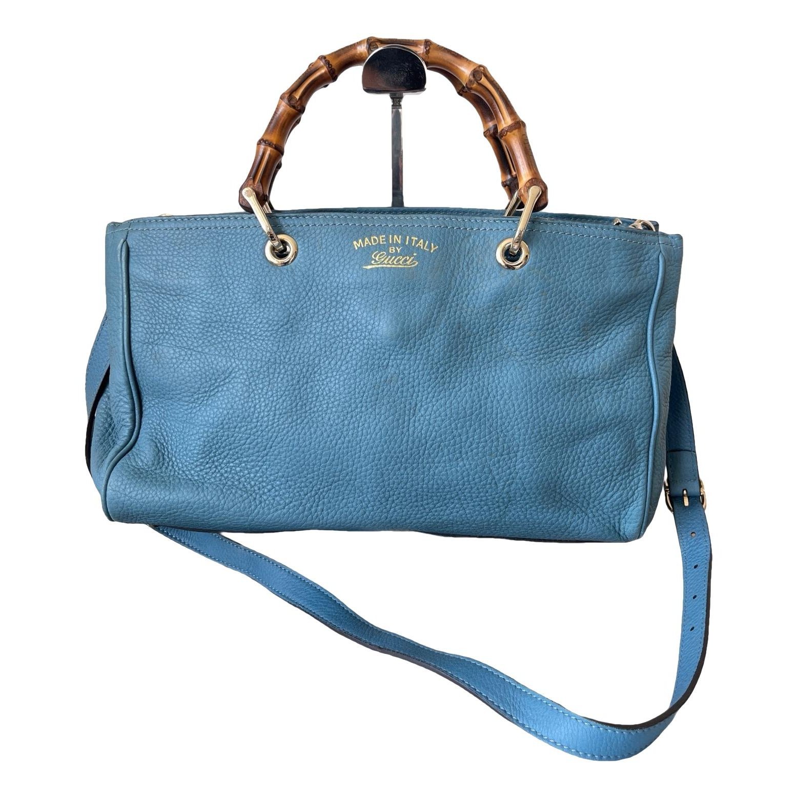 Bamboo Shopper leather handbag