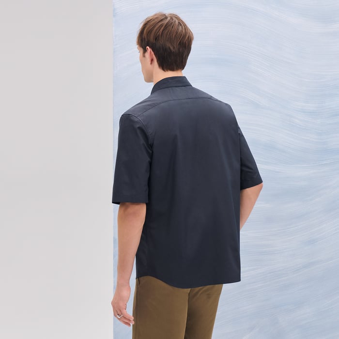 Marine Short-sleeve Straight Cut Shirt
