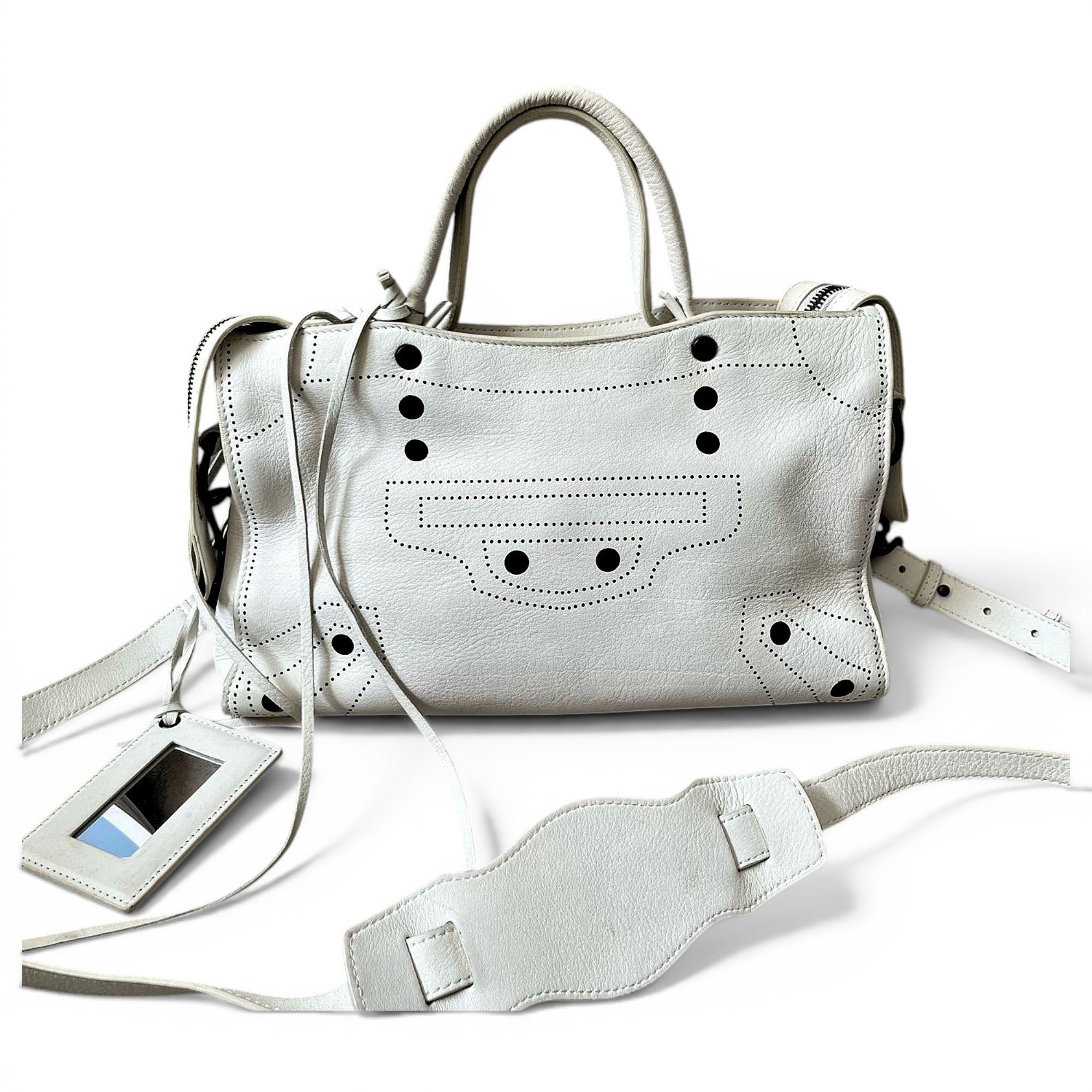 City leather handbag