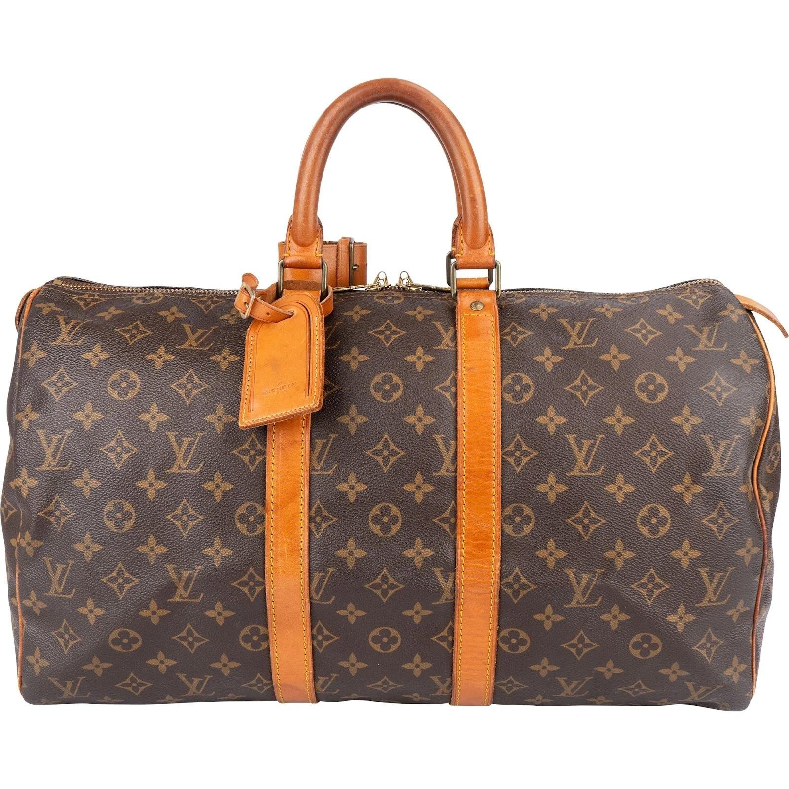 Keepall leather travel bag