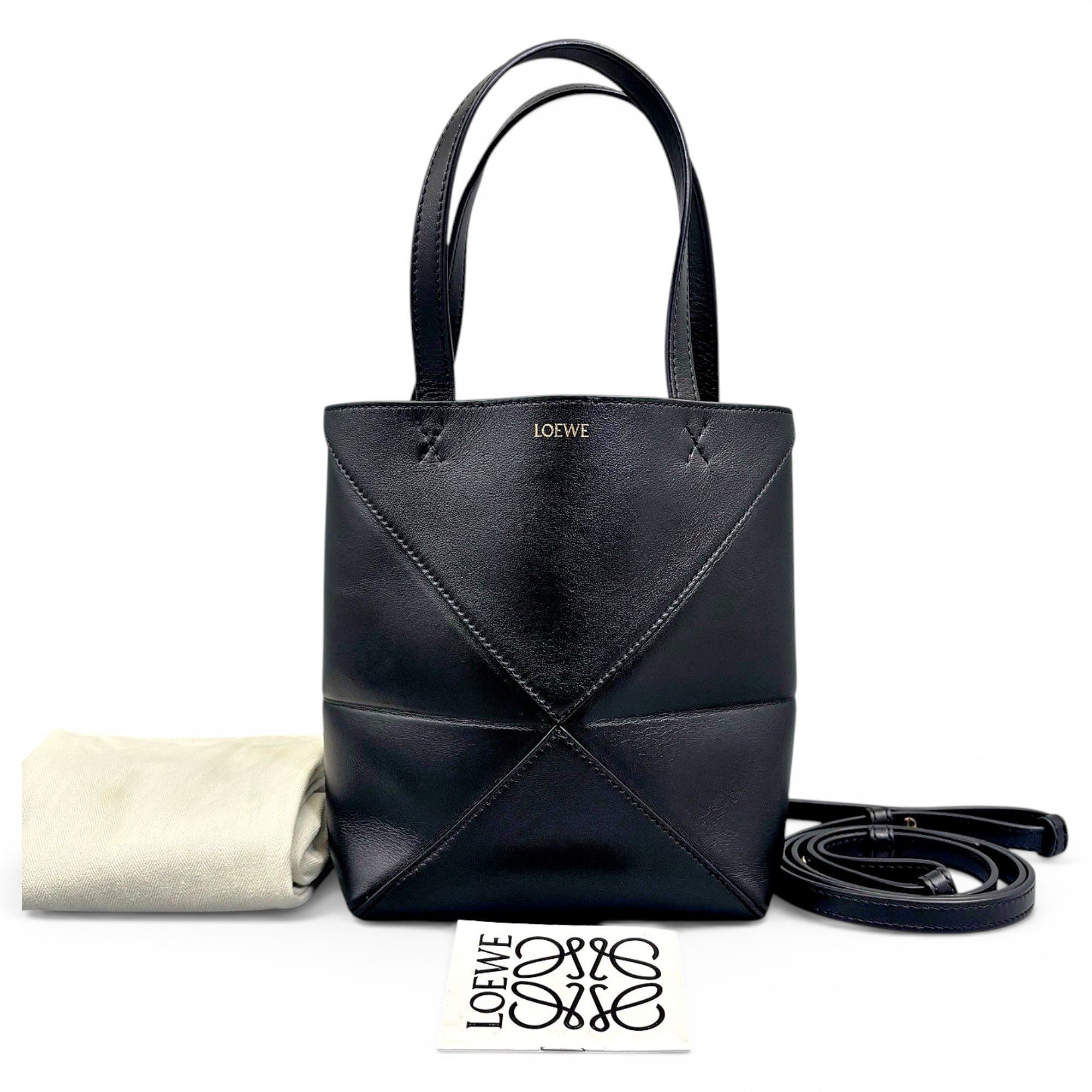 Puzzle Fold leather tote