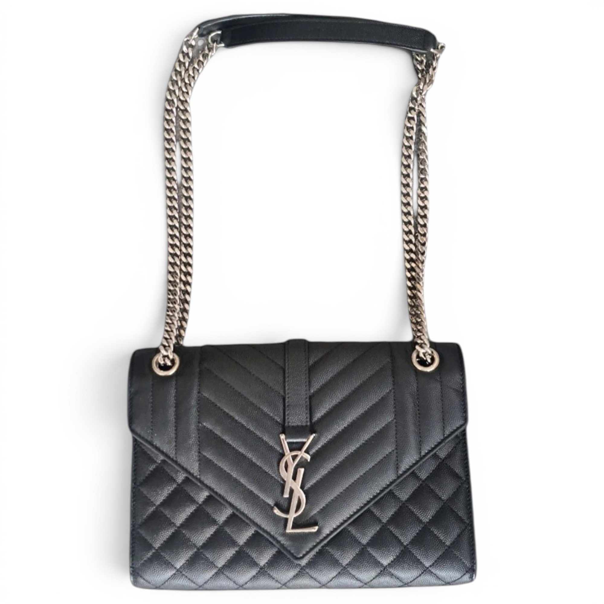 Envelope leather handbag