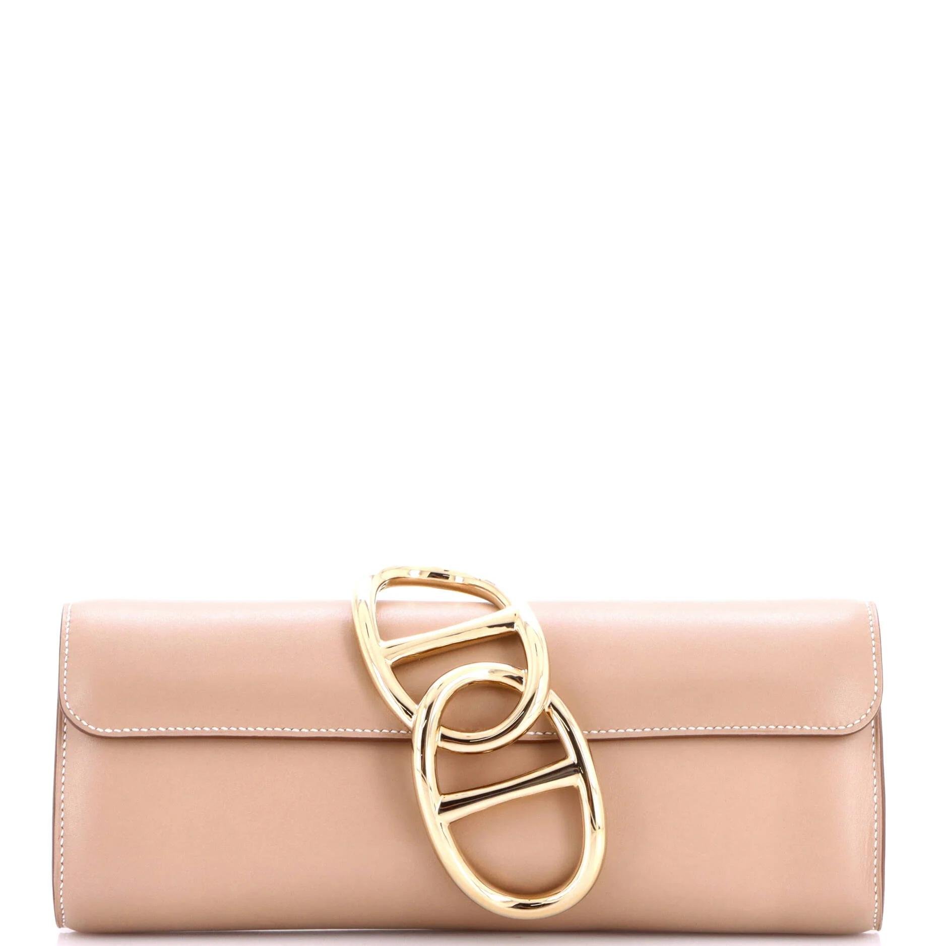 Leather clutch bag