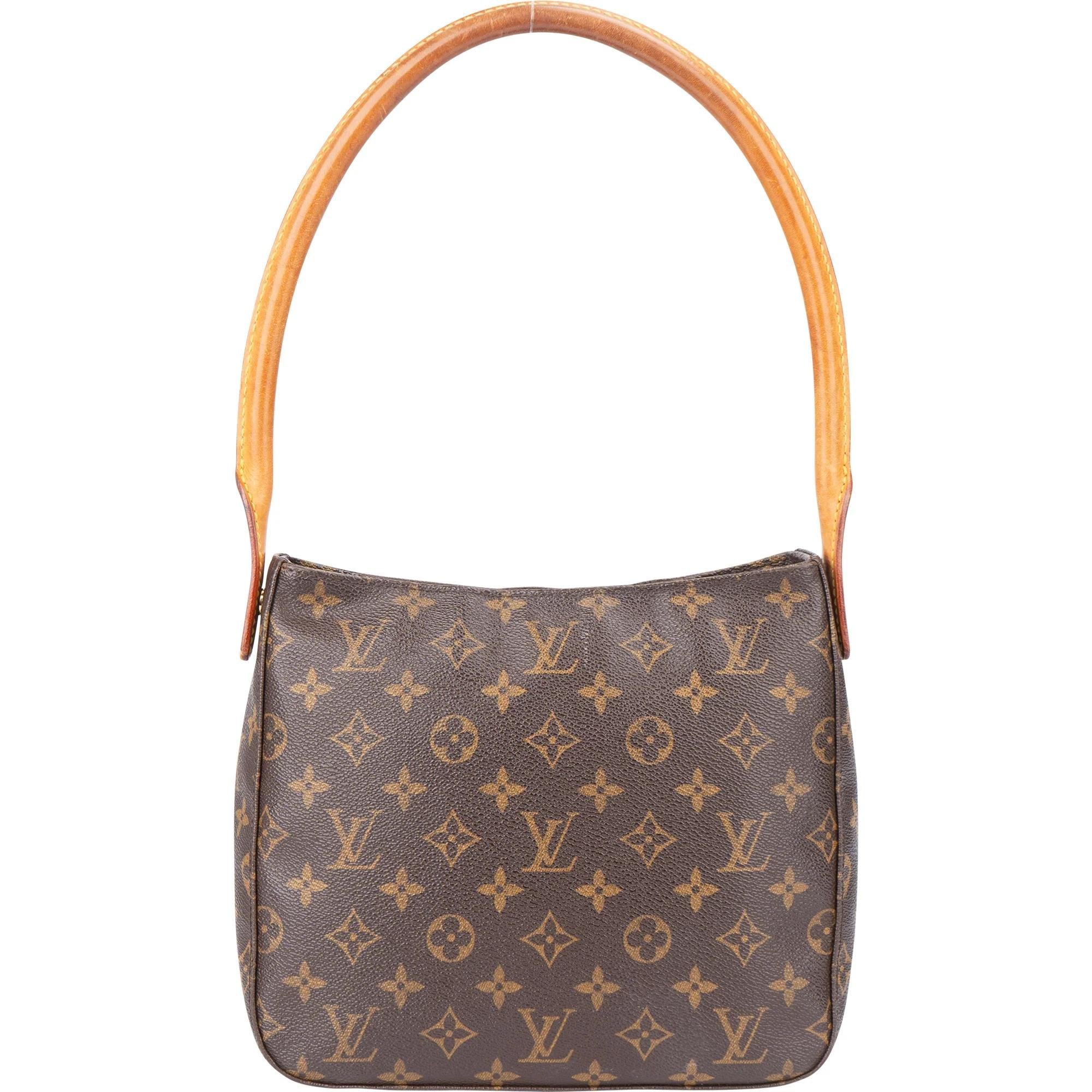 Looping leather handbag
